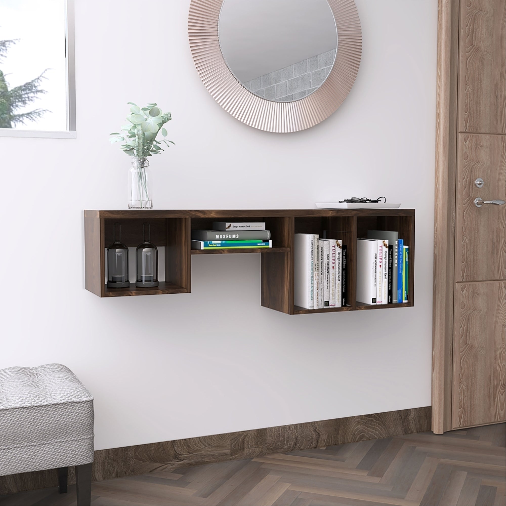 REPISA DE PARED WALL DECORATIVA CAFE OSCURO 37X120 CM - 5