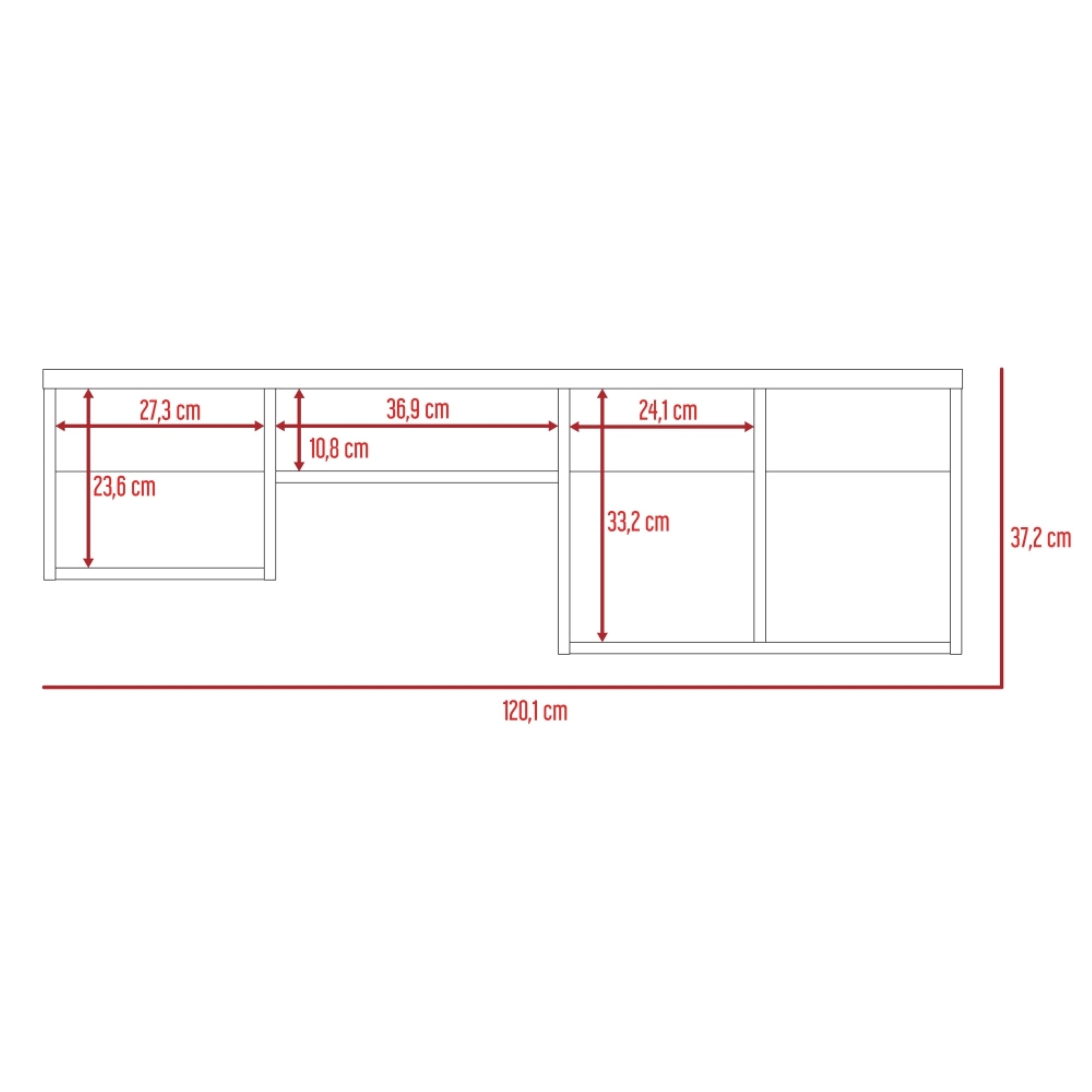 REPISA DE PARED WALL DECORATIVA CAFE OSCURO 37X120 CM - 7