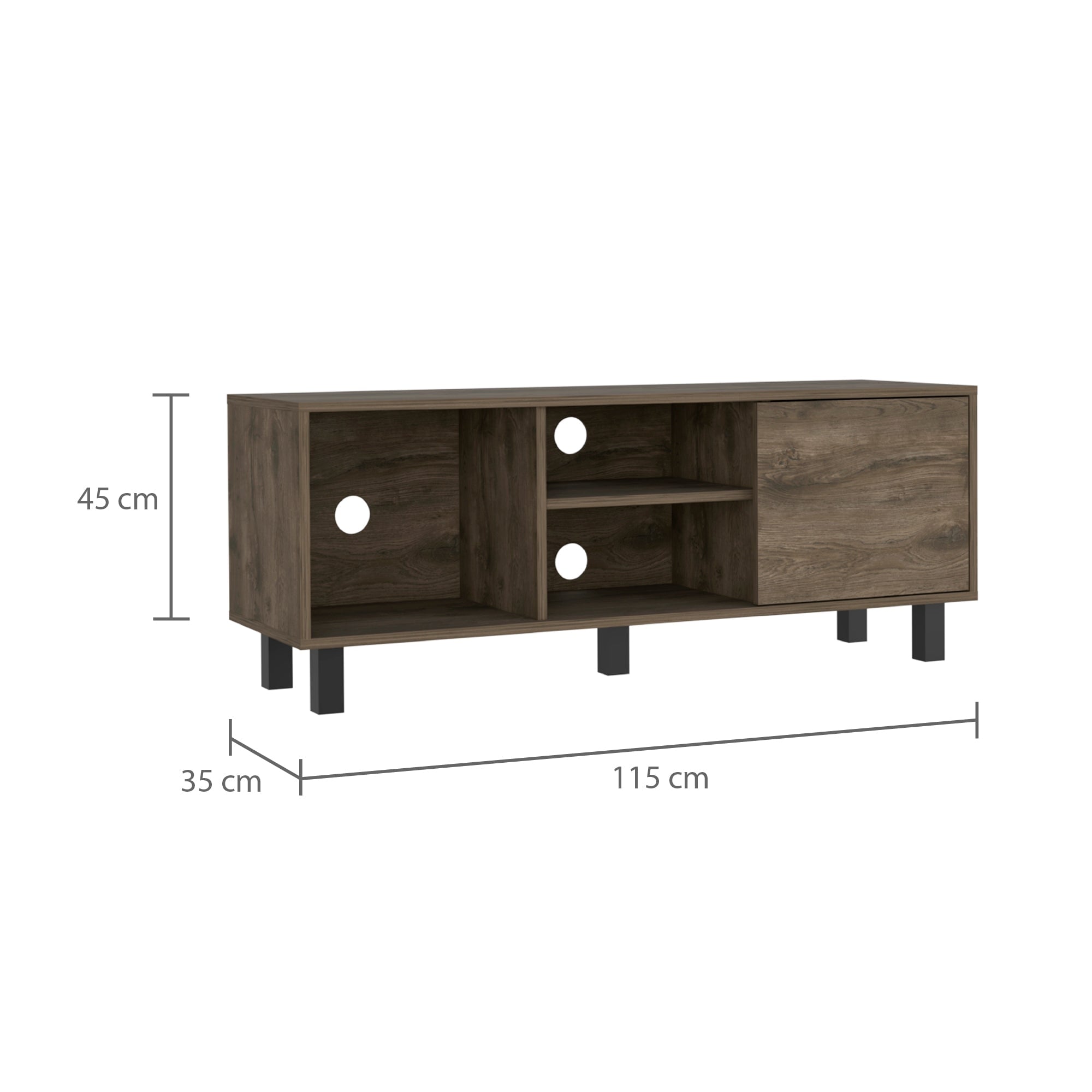 RACK TV 45' SOHO BELLOTA 1 PUERTA 45X115X35 CM - 3