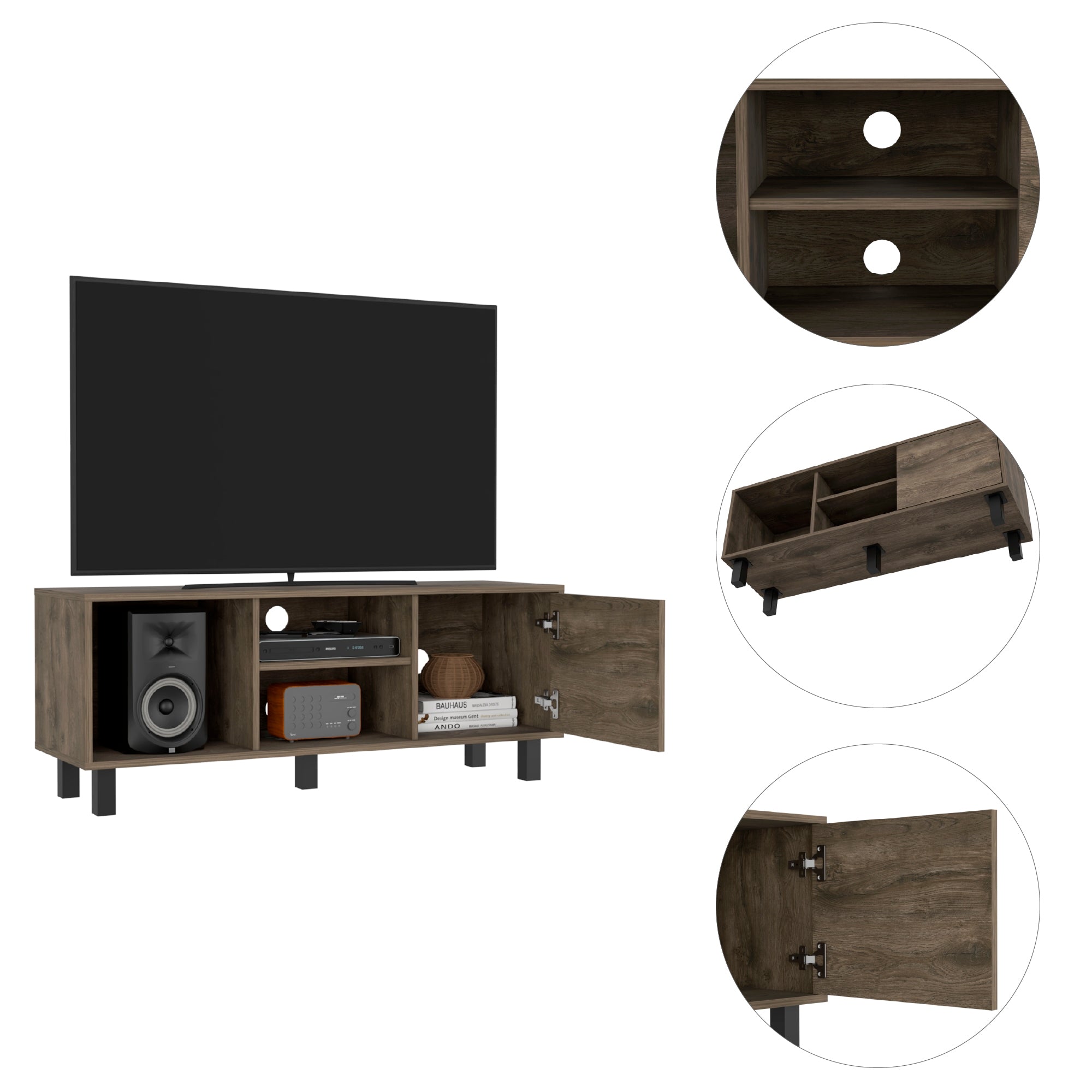 RACK TV 45' SOHO BELLOTA 1 PUERTA 45X115X35 CM - 7