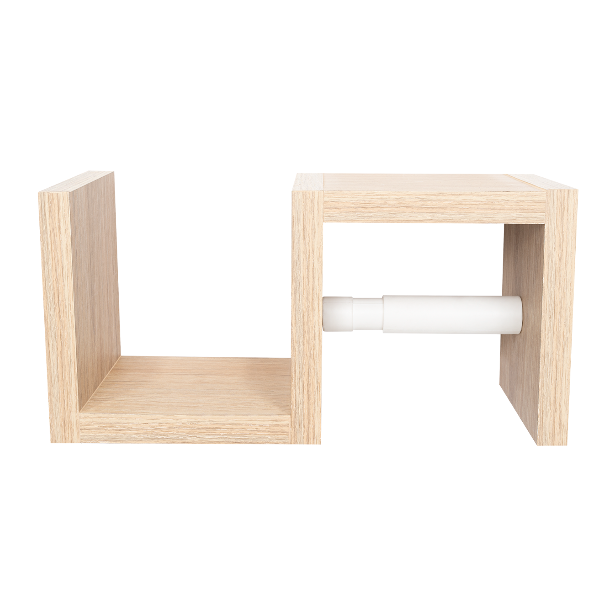REPISA DE BAÑO MILA CON PORTAPAPEL INCORPORADO 15X30X13 CM - 4