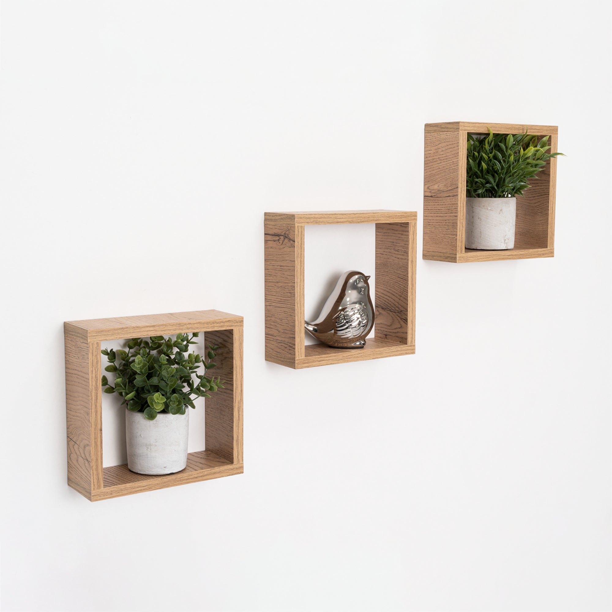 SET DE 3 REPISAS DECORATIVAS EROS CAFE CLARO - 1