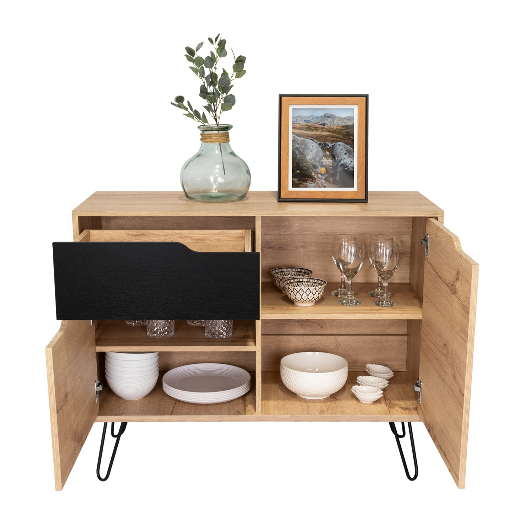 BUFFET AUDRA 2 PUERTAS 1 CAJON DUNA Y WENGUE - 1