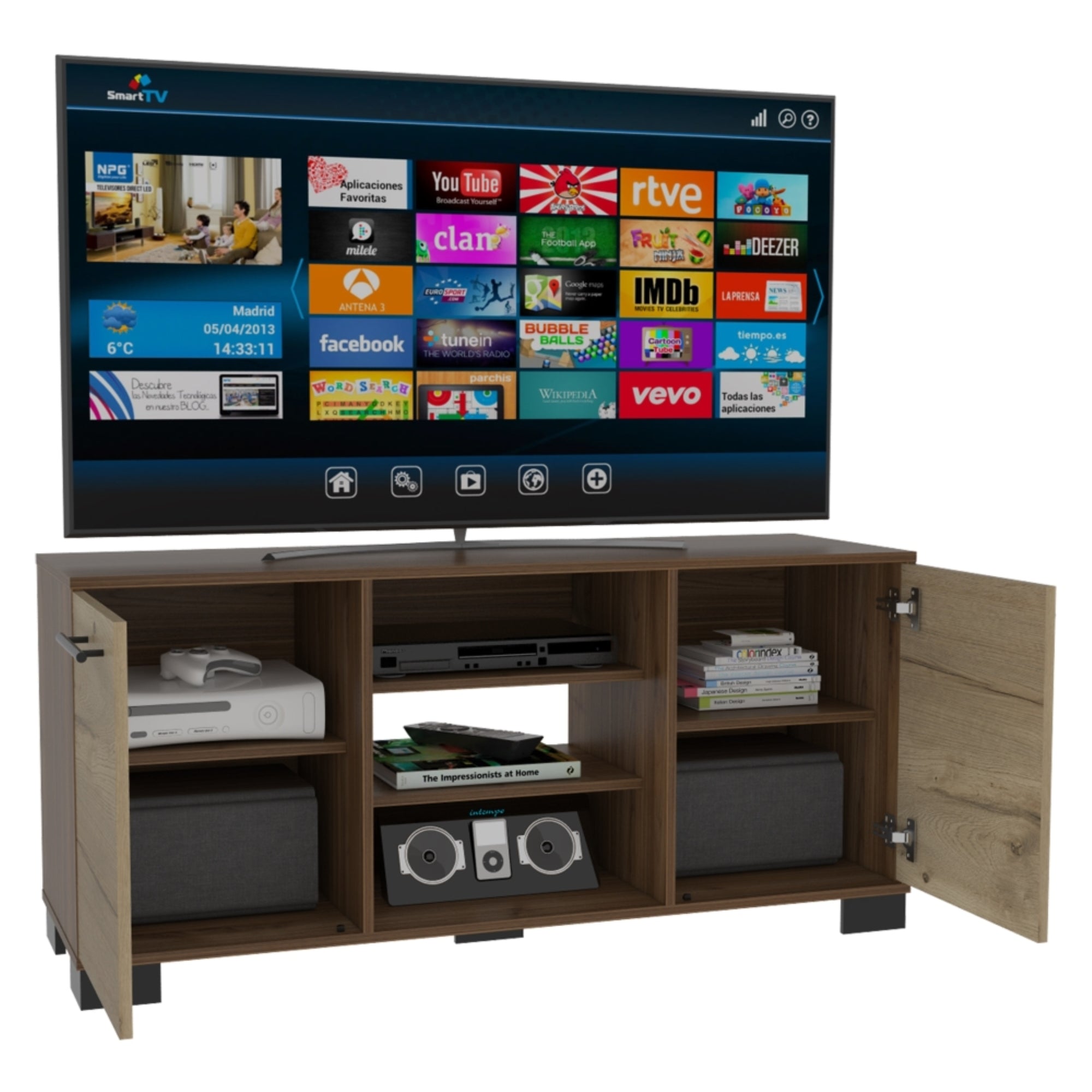 RACK TV 50' MARSELLA GALES Y DUNA 2 PUERTAS - 1