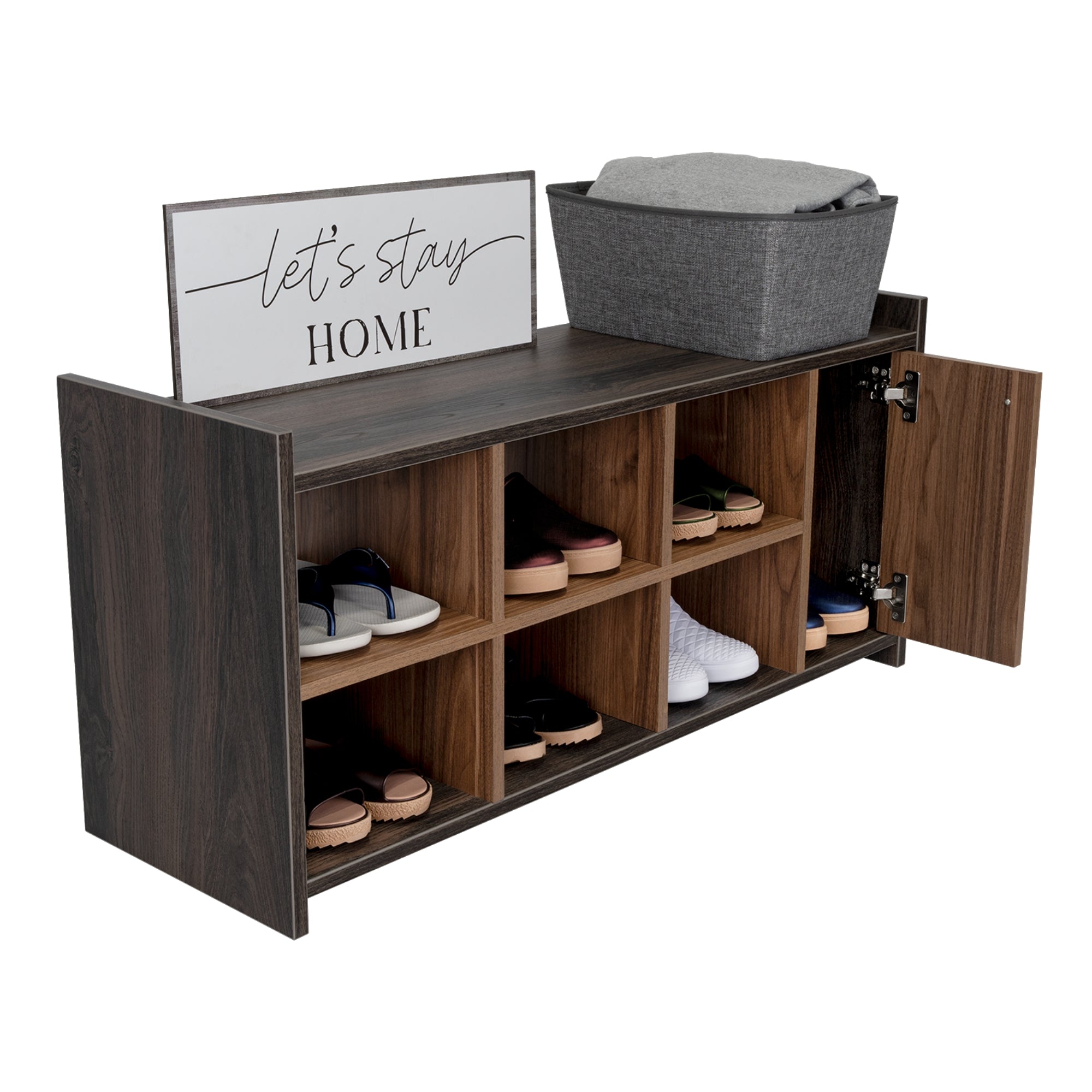 MUEBLE RECIBIDOR ZAPATERO Z-101 CARBON Y GALES 1 PUERTA - 1