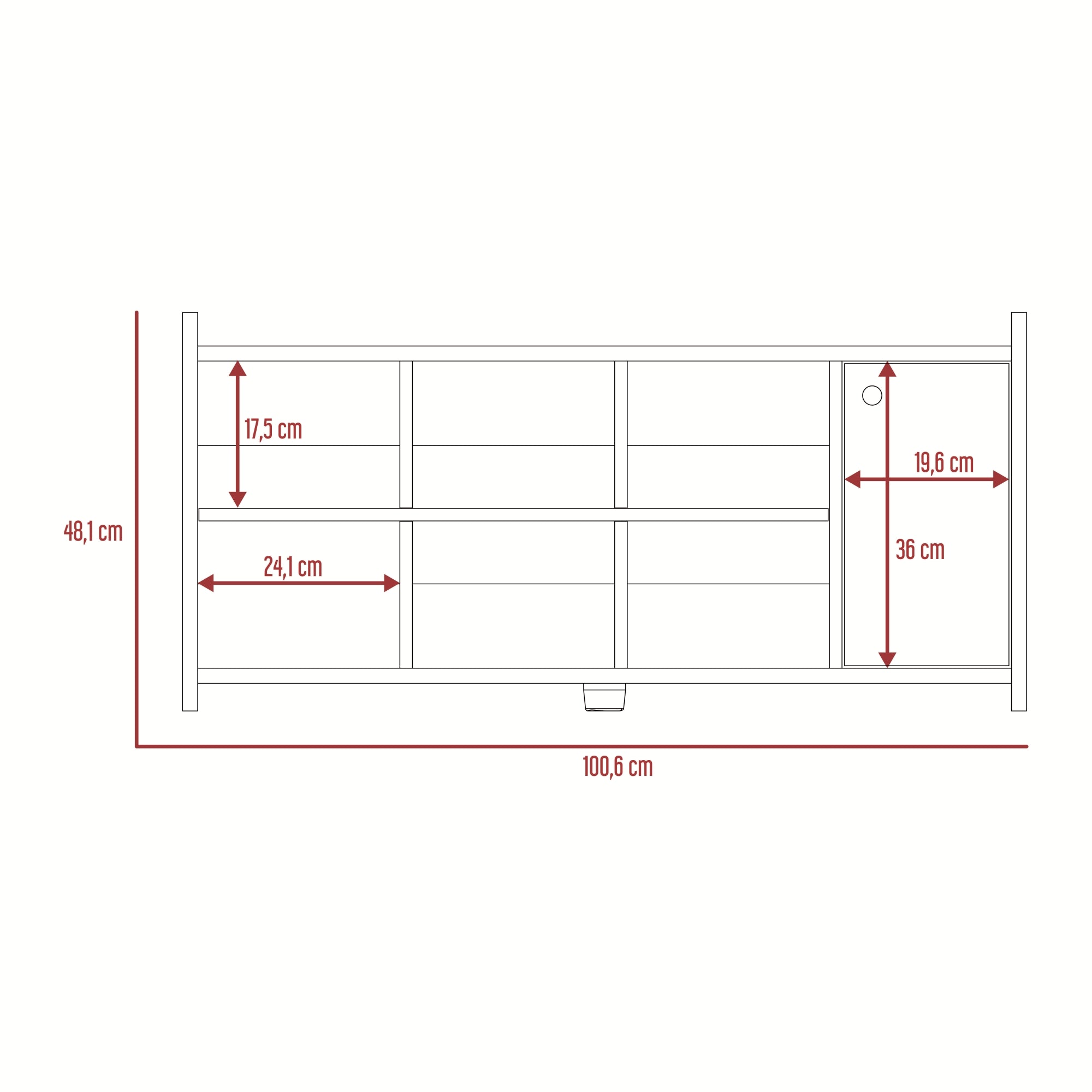 MUEBLE RECIBIDOR ZAPATERO Z-101 CARBON Y GALES 1 PUERTA - 2