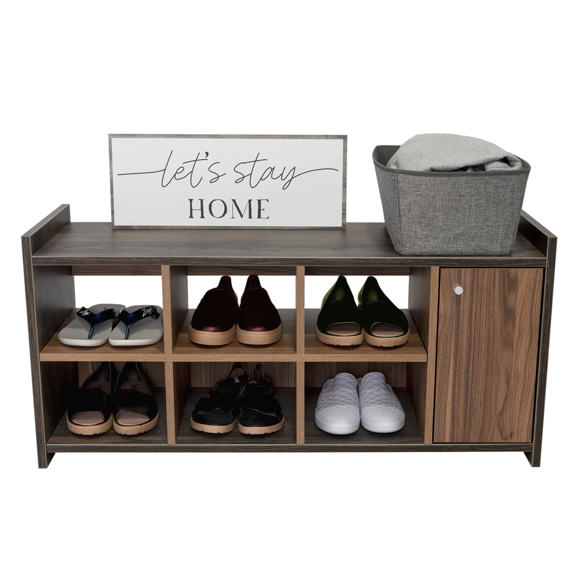 MUEBLE RECIBIDOR ZAPATERO Z-101 CARBON Y GALES 1 PUERTA - 3