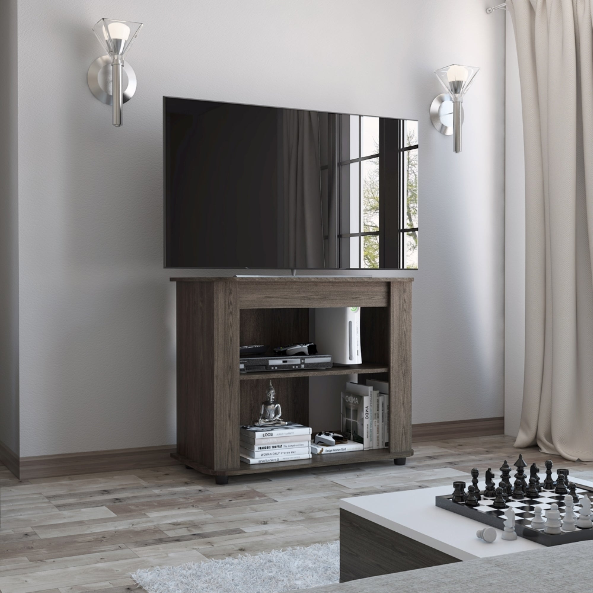 RACK TV 40' MAORI COÑAC 75X90X45 CM - 5