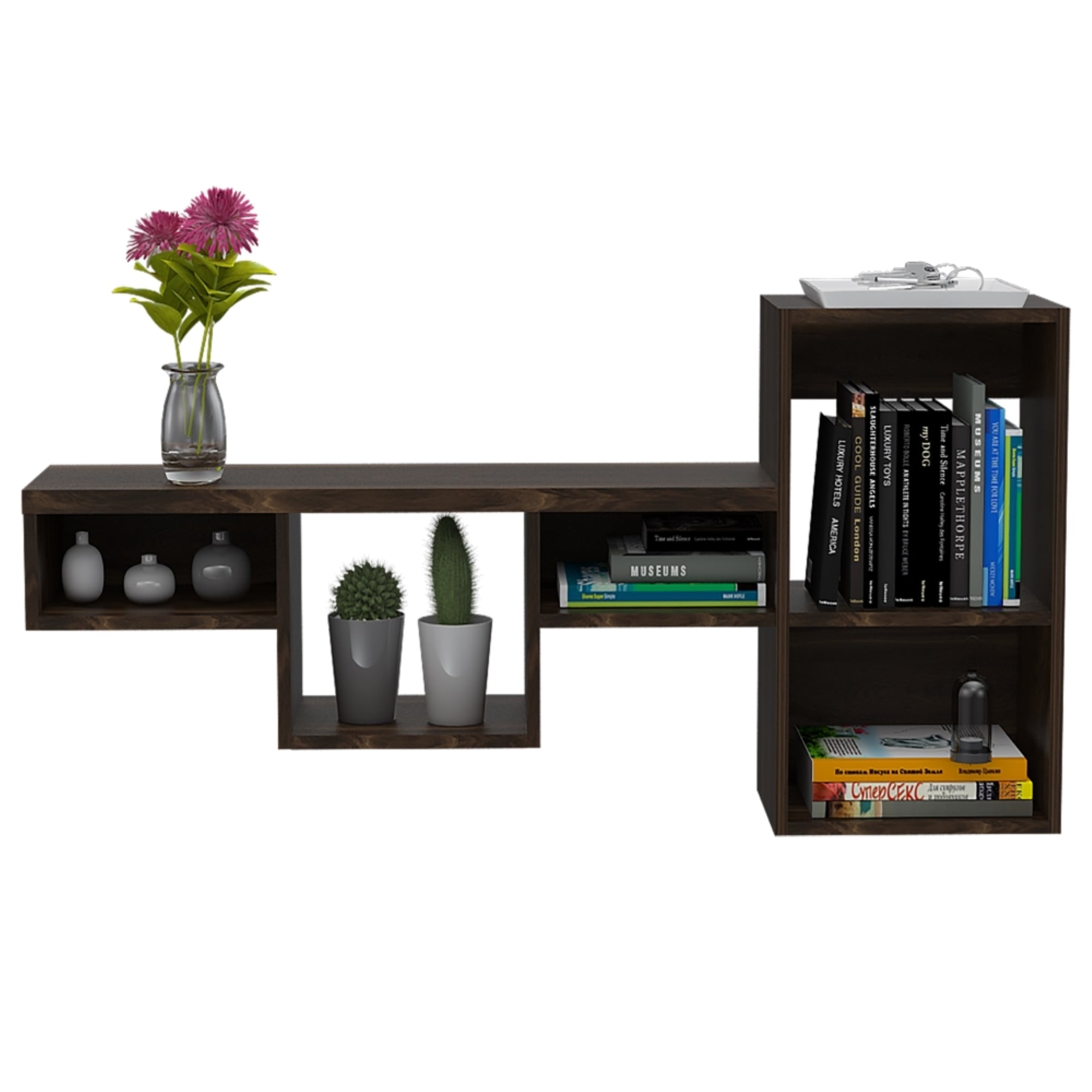 REPISA DE PARED WALL CAFE OSCURO 56X120X25 CM - 2