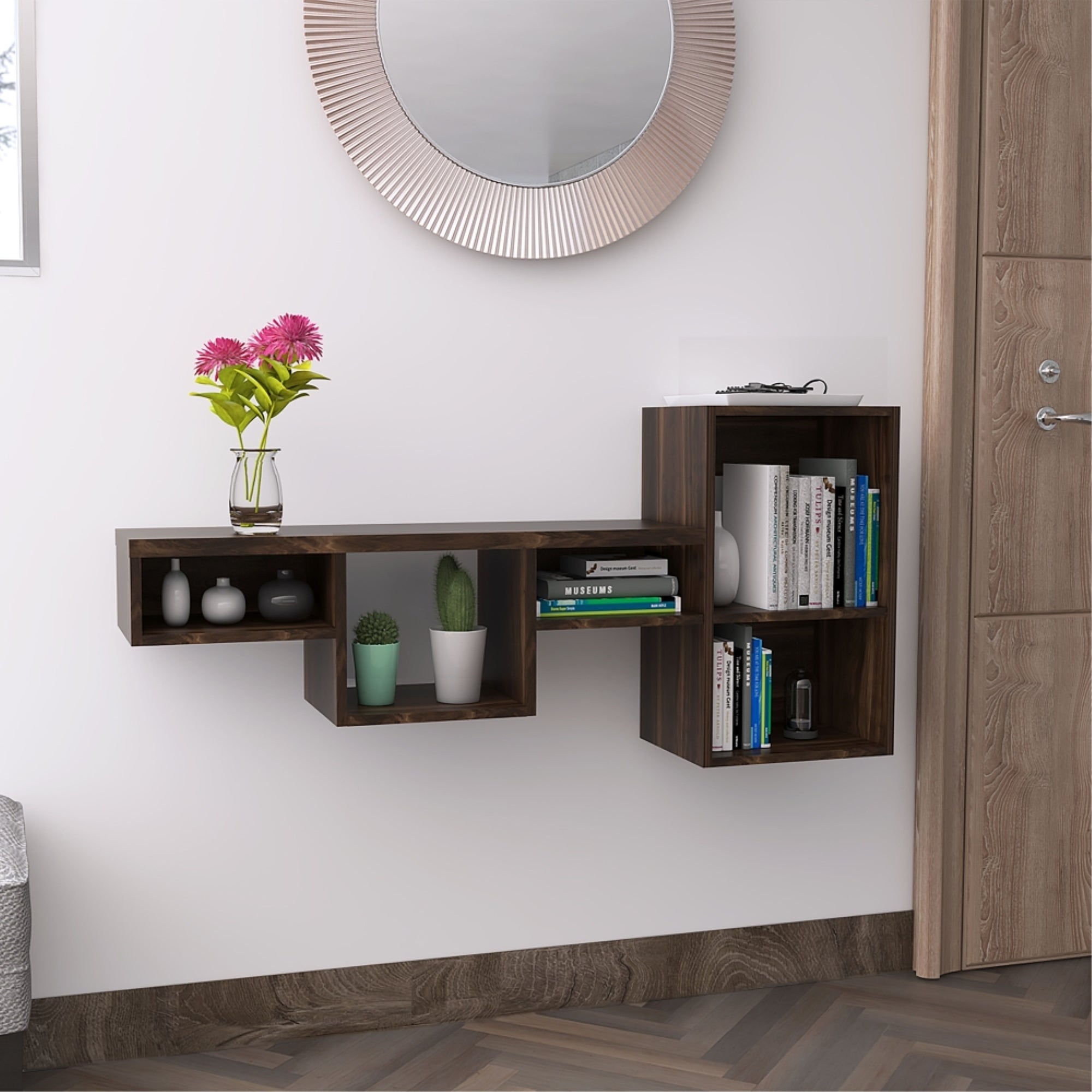 REPISA DE PARED WALL CAFE OSCURO 56X120X25 CM - 5