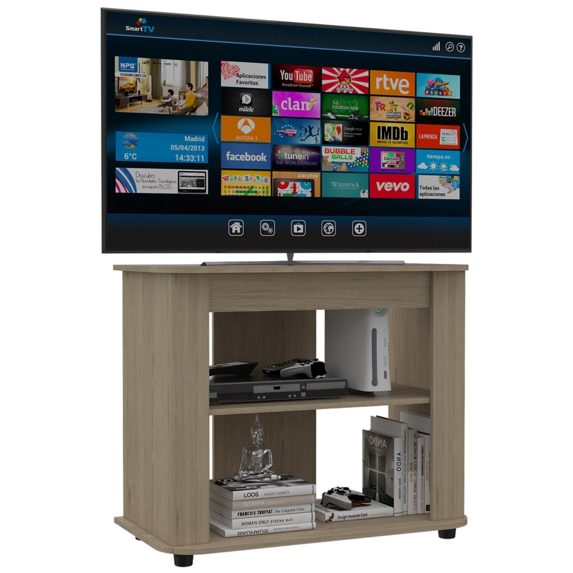 RACK TV 40' MAORI ROVERE 75X90X45 CM - 1