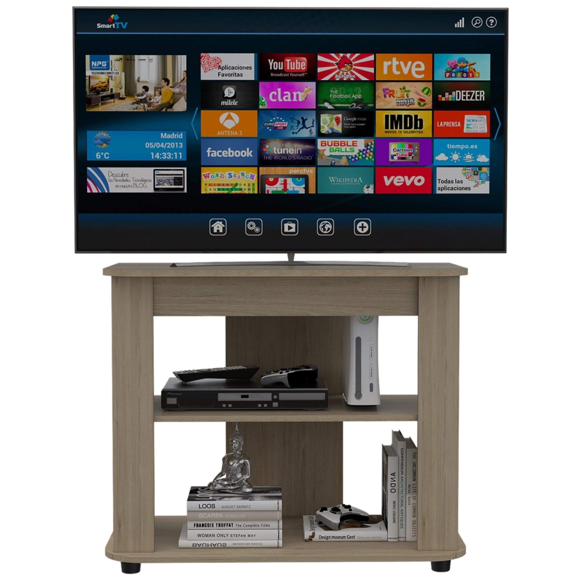 RACK TV 40' MAORI ROVERE 75X90X45 CM - 2