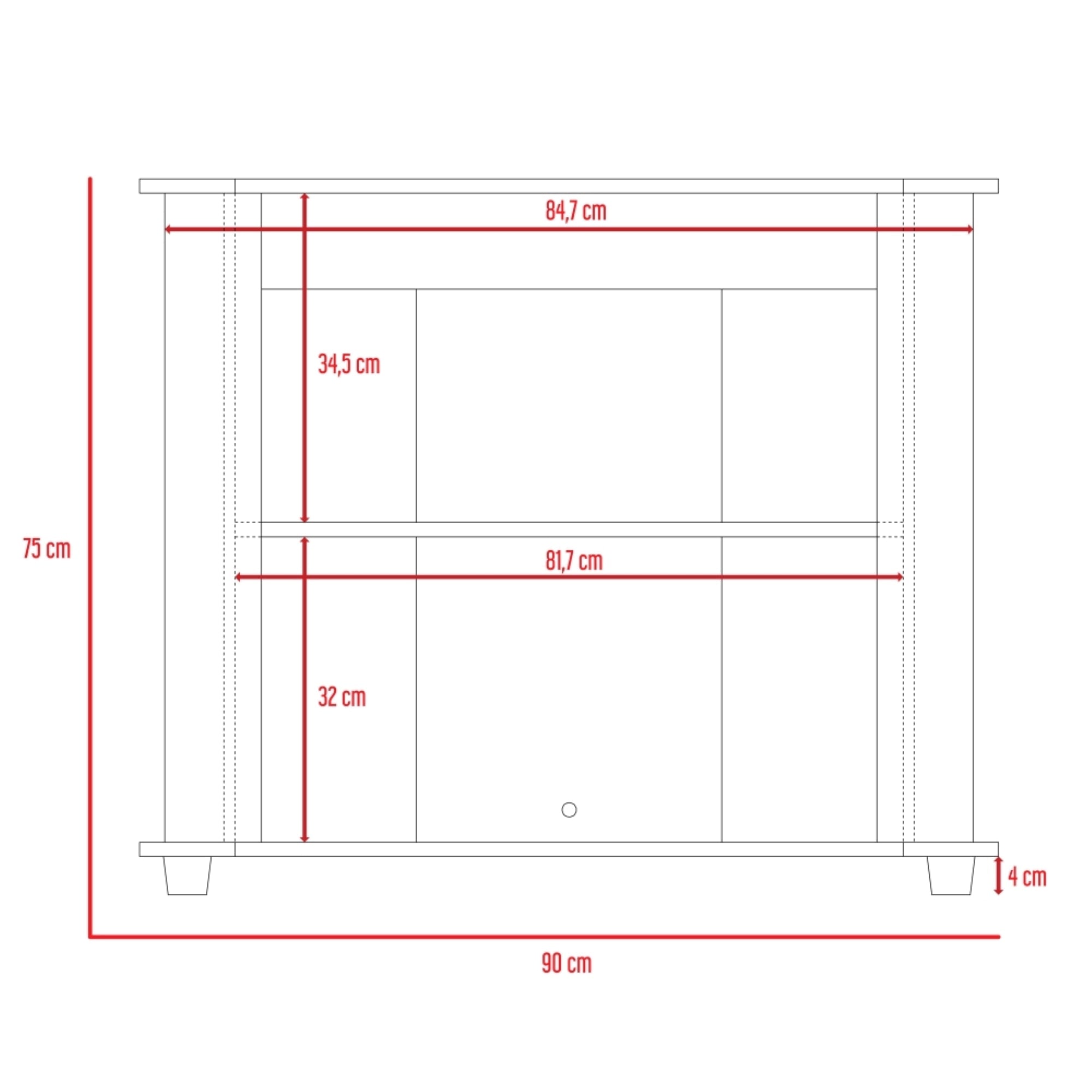RACK TV 40' MAORI ROVERE 75X90X45 CM - 7