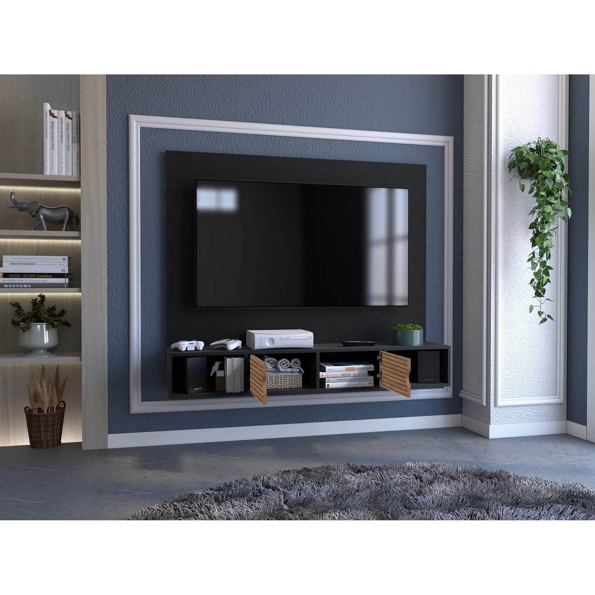 PANEL TV 60' MONTPELLIER WENGUE 120X142X31,5 CM - 2