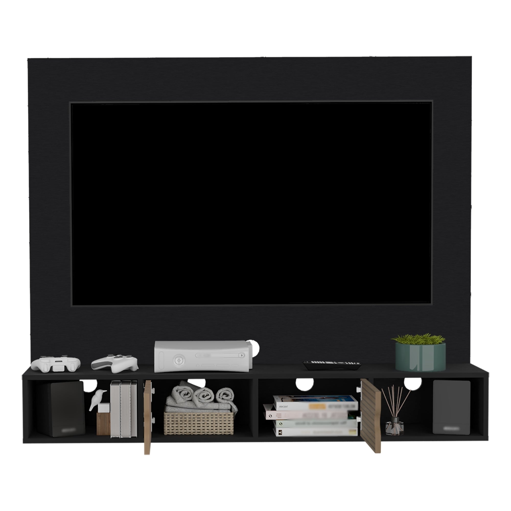 PANEL TV 60' MONTPELLIER WENGUE 120X142X31,5 CM - 4
