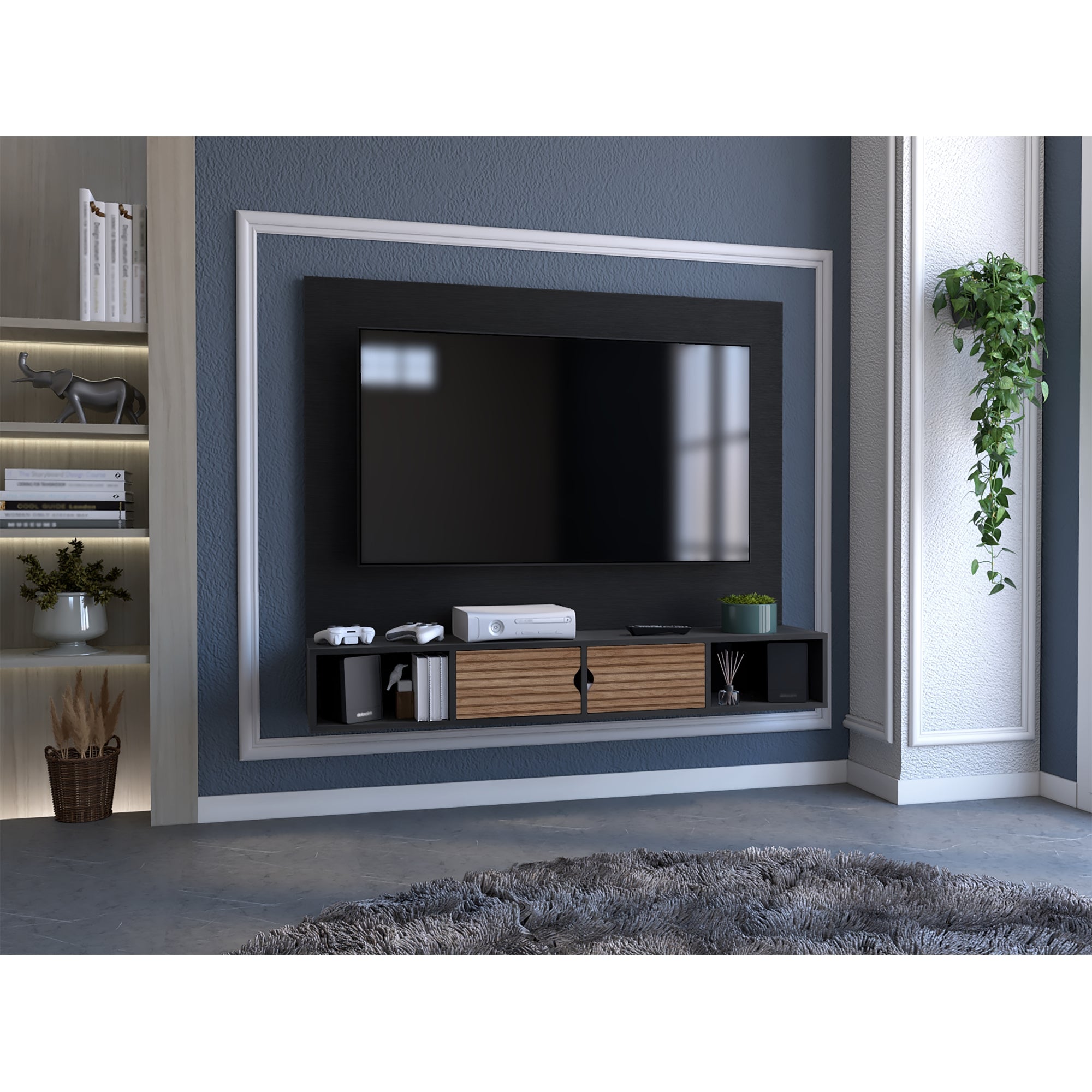 PANEL TV 60' MONTPELLIER WENGUE 120X142X31,5 CM - 7