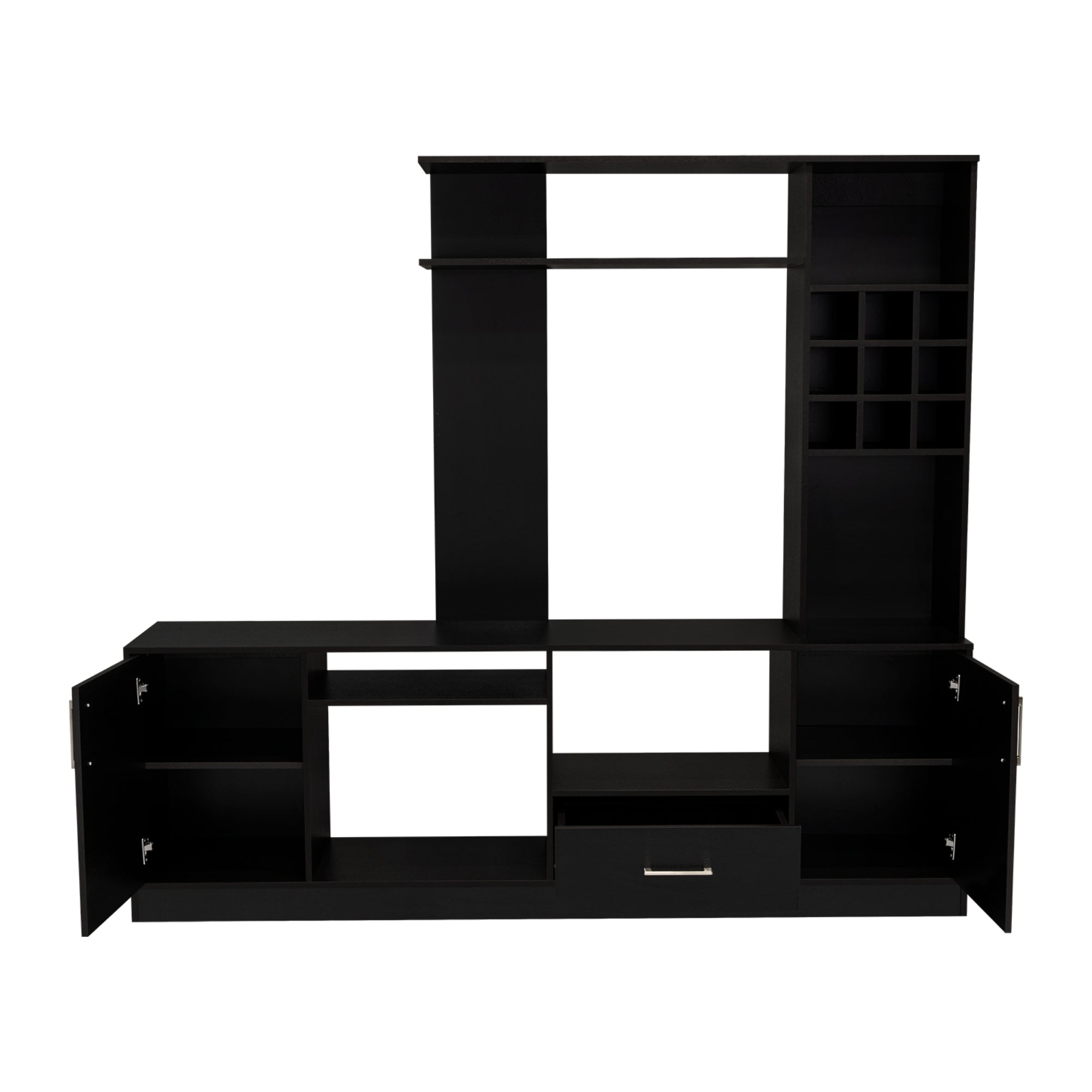 ESTANTE BAR TV 60' 9 BOTELLEROS KAVA WENGUE 180,7X200X37,6 CM - 6