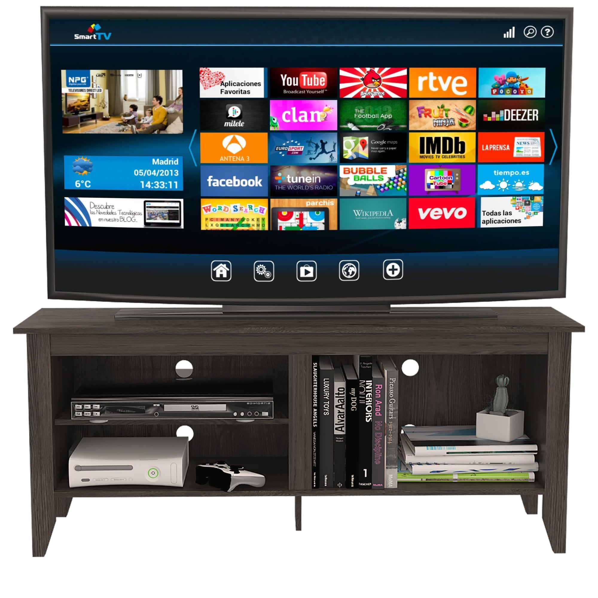 RACK TV 65' ESSENTIAL COÑAC 61X147X40 CM - 2