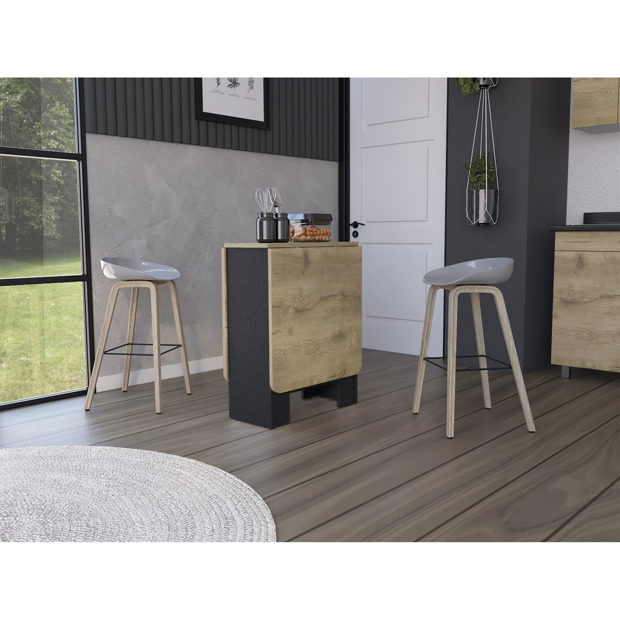 MESA ABATIBLE COMPACT WENGUE Y MACADAMIA - 10