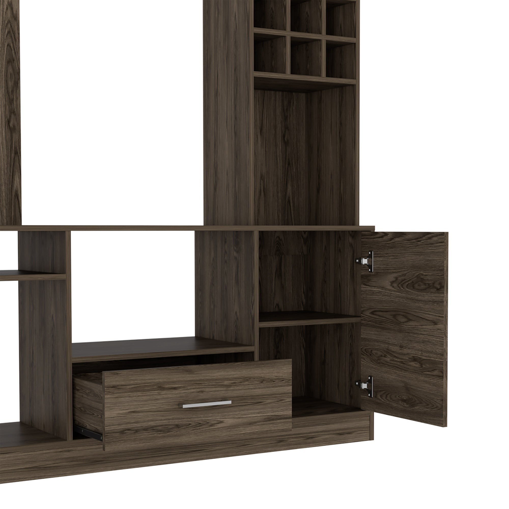 ESTANTE BAR TV 60' 9 BOTELLEROS KAVA COÑAC 180,7X200X37,6 CM - 10