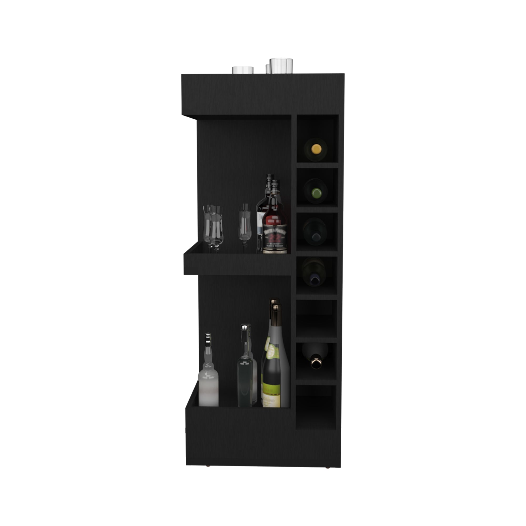 BAR BAJO ESQUINERO LYMAN 14 BOTELLEROS WENGUE - 2
