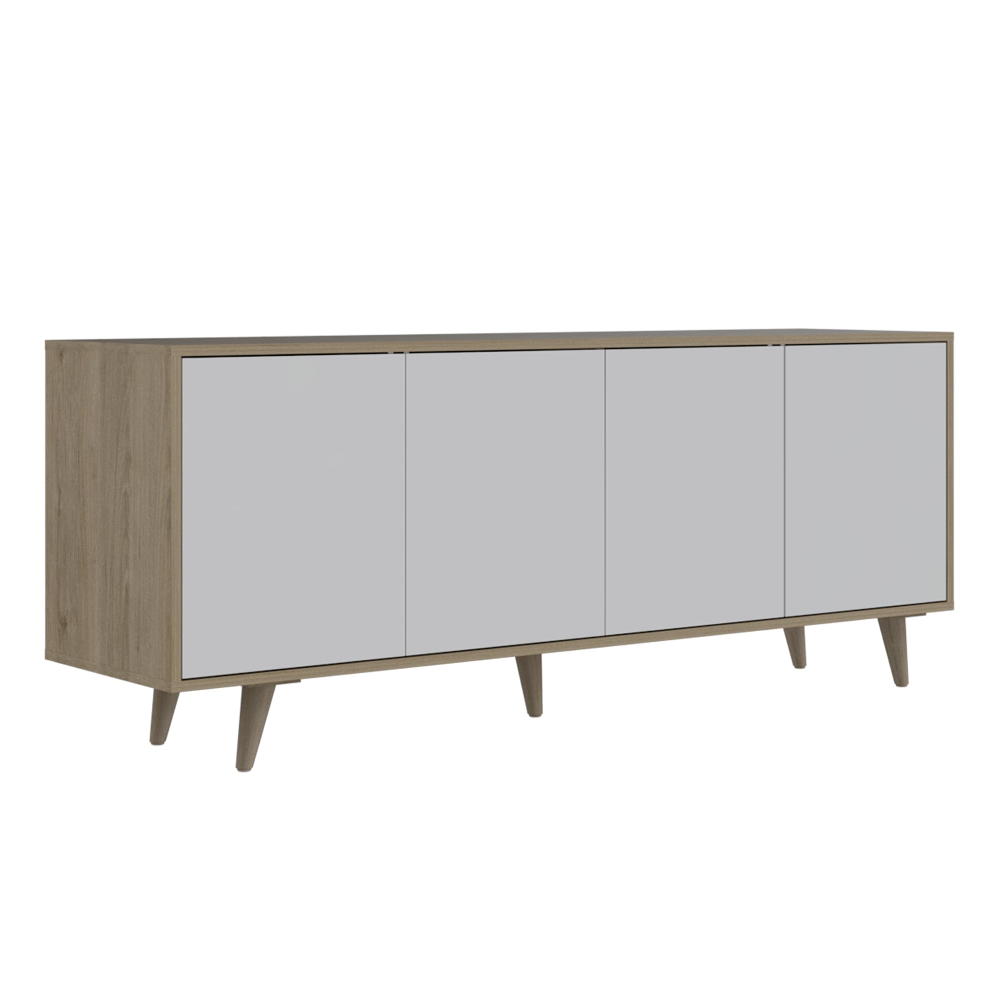 RACK TV 55' BORA ROVERE Y BLANCO 4 PUERTAS - 3