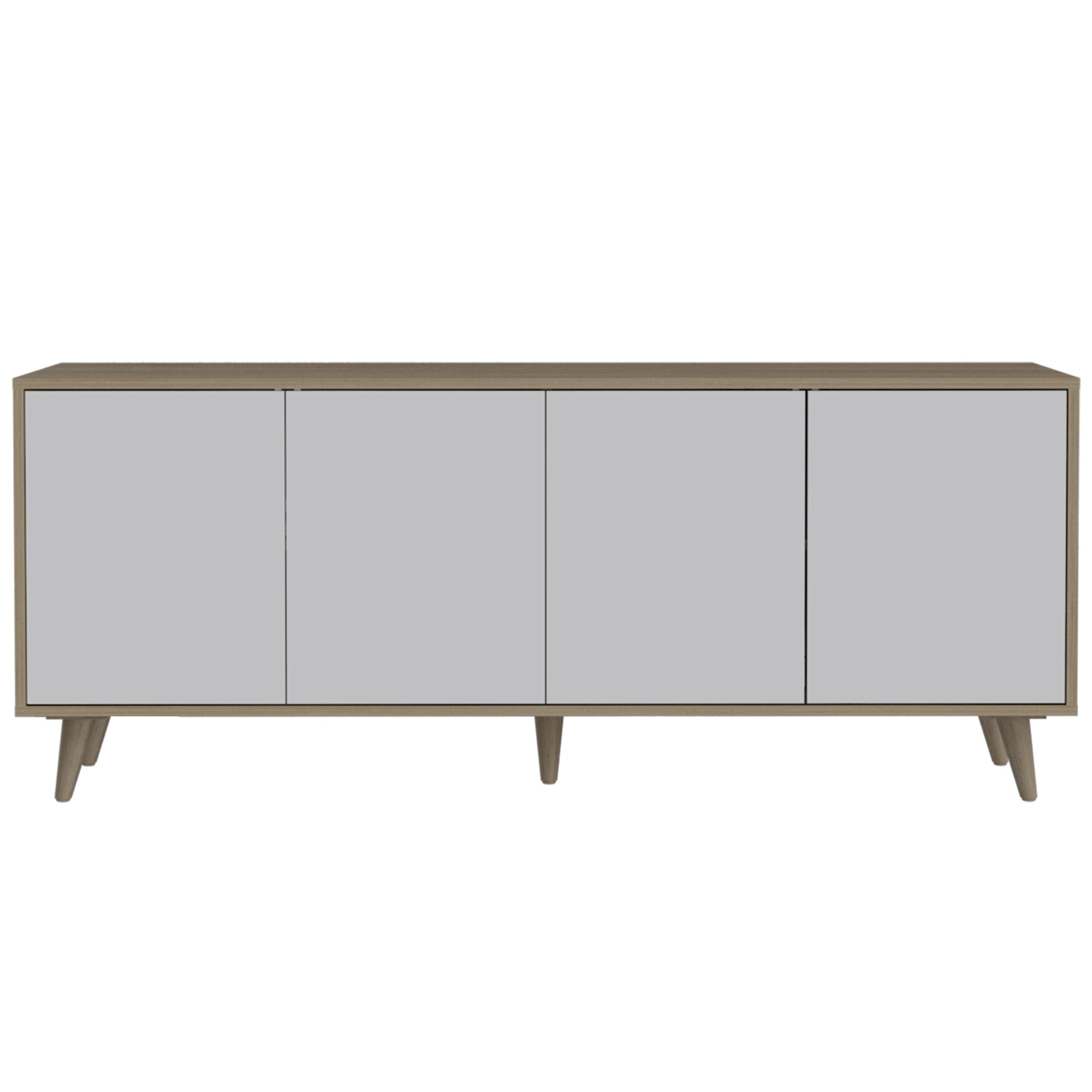 RACK TV 55' BORA ROVERE Y BLANCO 4 PUERTAS - 4