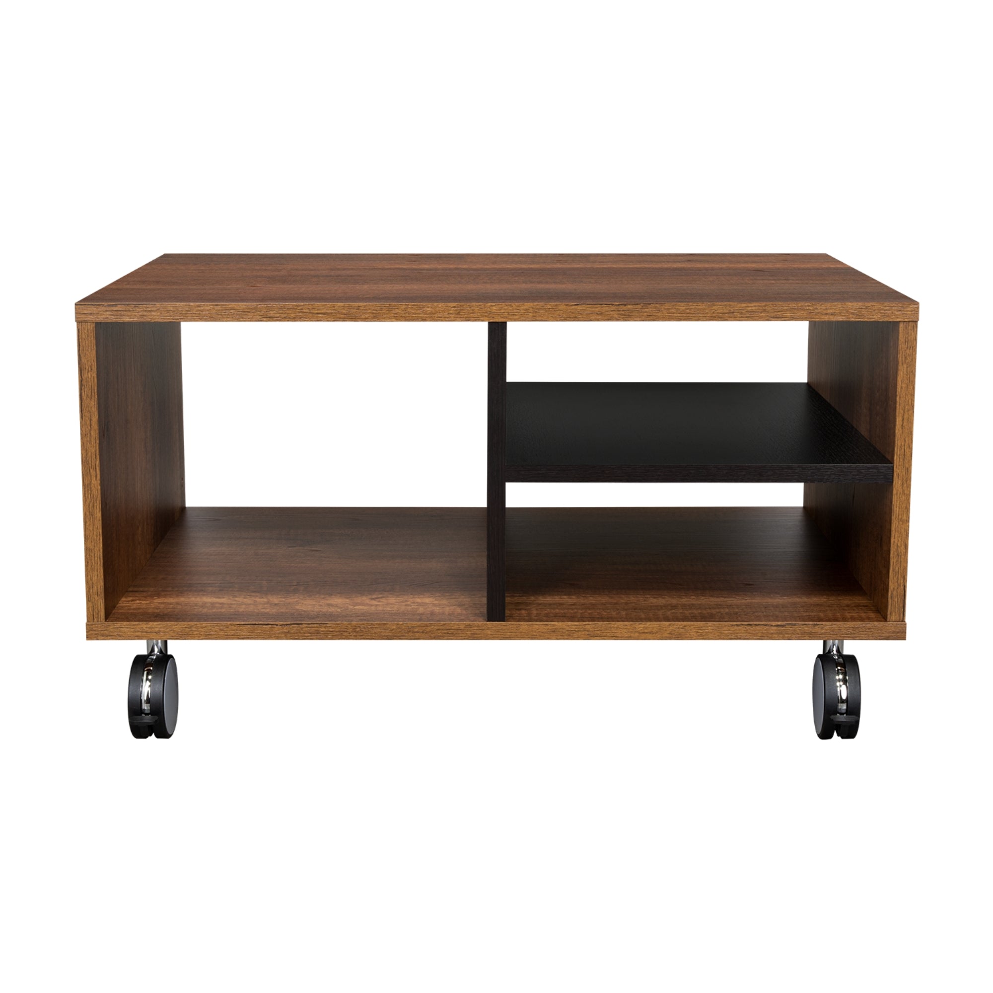 MESA DE CENTRO 43,4X50X80 CM CARAMELO Y WENGUE - 5