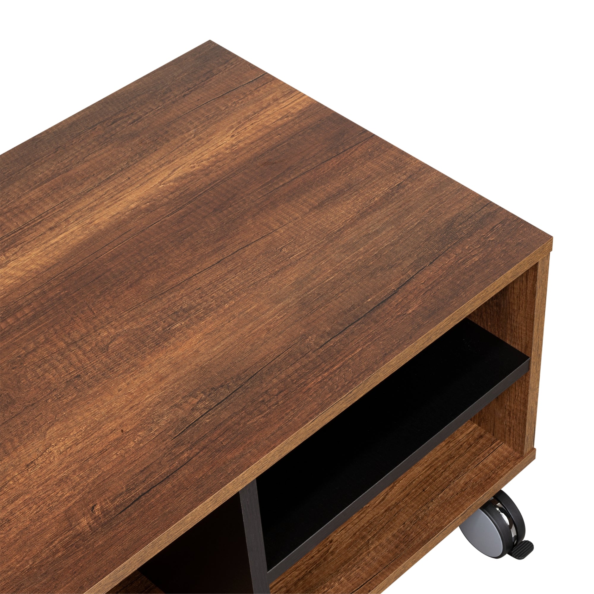 MESA DE CENTRO 43,4X50X80 CM CARAMELO Y WENGUE - 6