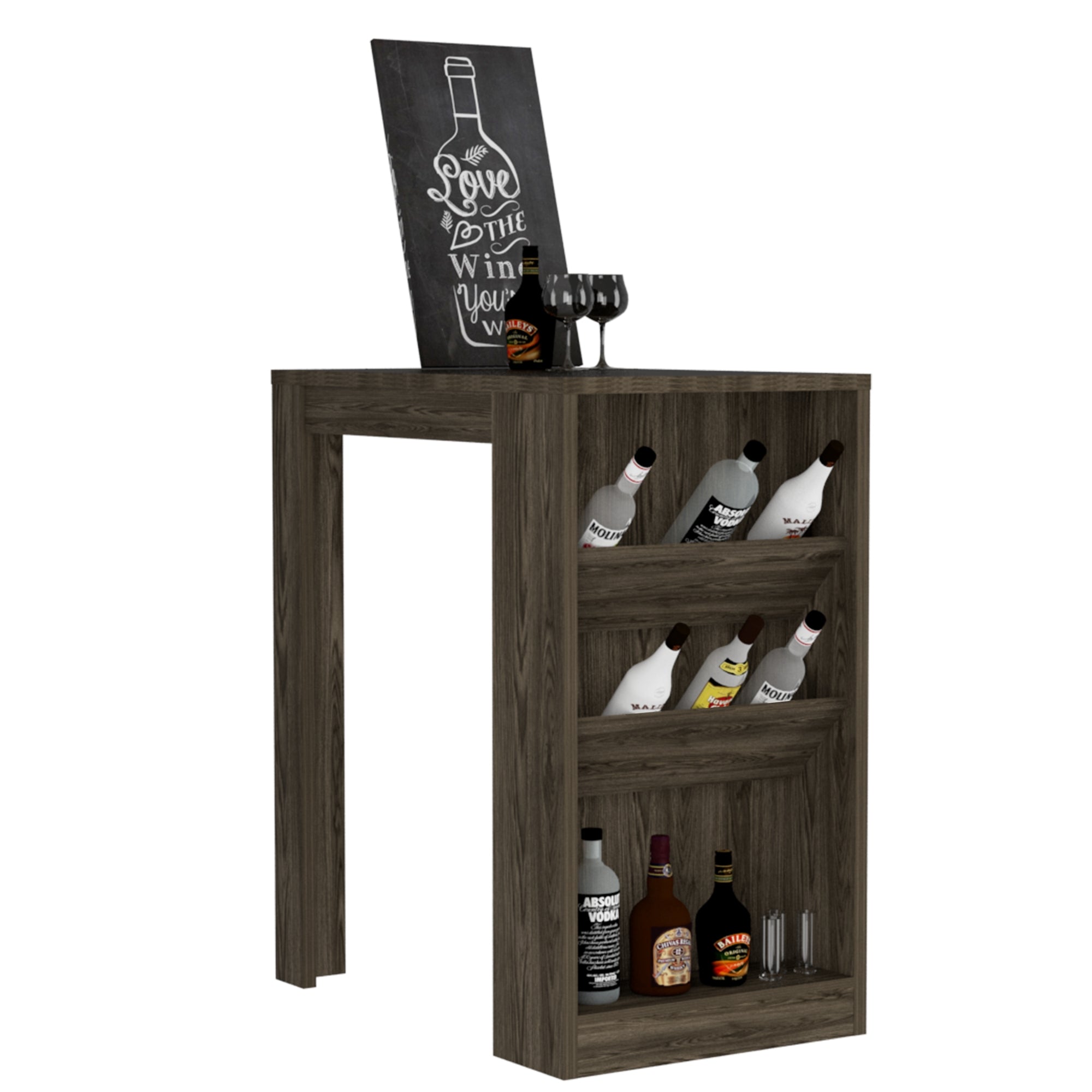 MESA DE BAR SYRAH COÑAC 105X58X91 CM - 1