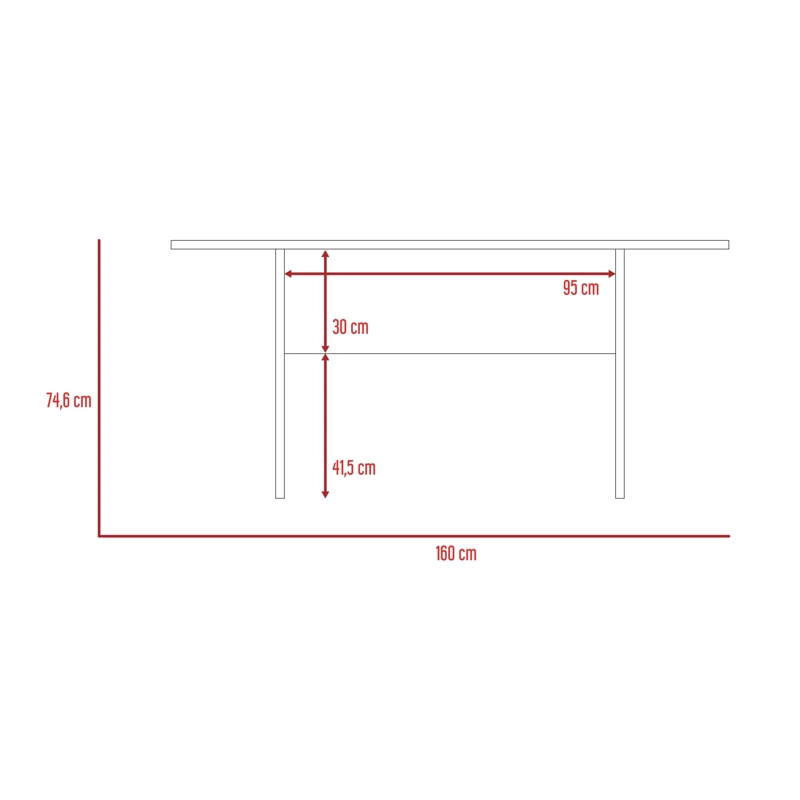 MESA DE COMEDOR BEIJING 6 PUESTOS WENGUE 74,6X160X90 CM - 7