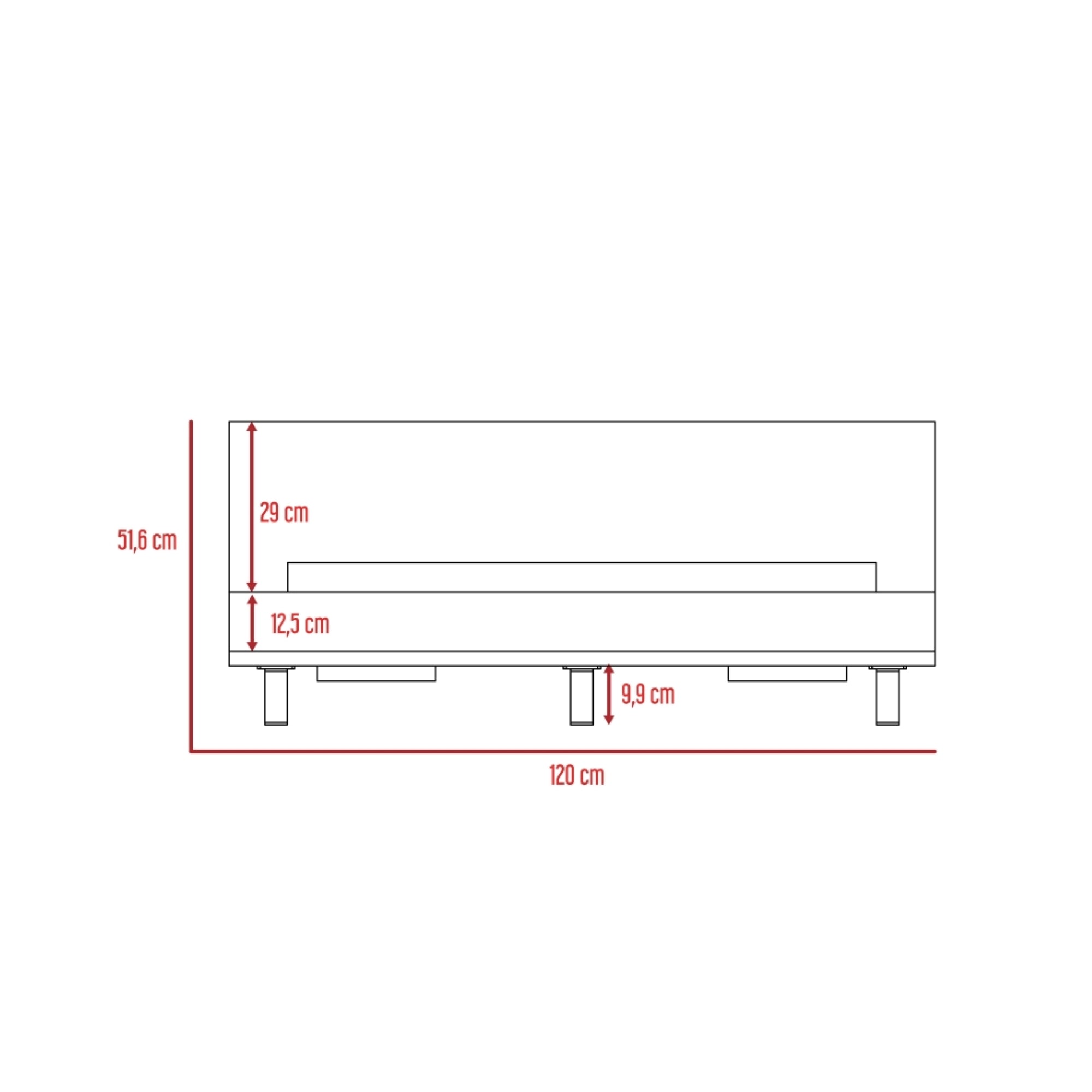 BASE DE CAMA KAIA 1 PLAZA 120 CM MIEL - 7