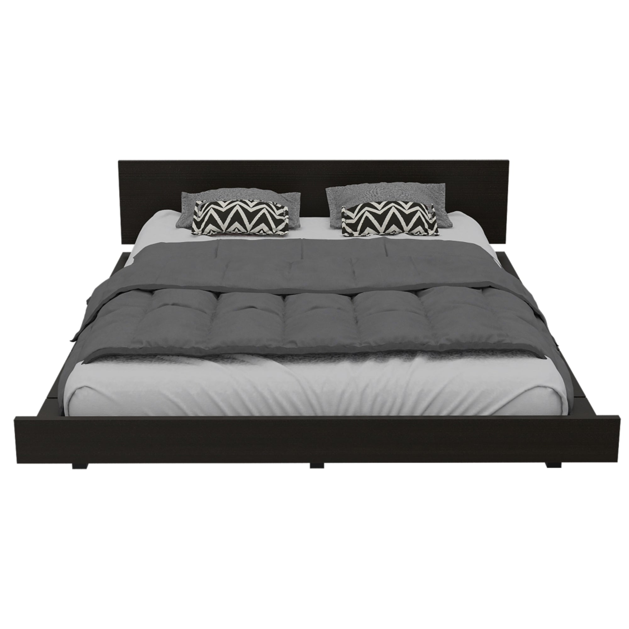 BASE DE CAMA KAIA 2 PLAZAS WENGUE Y MIEL 51X160X212 CM - 2