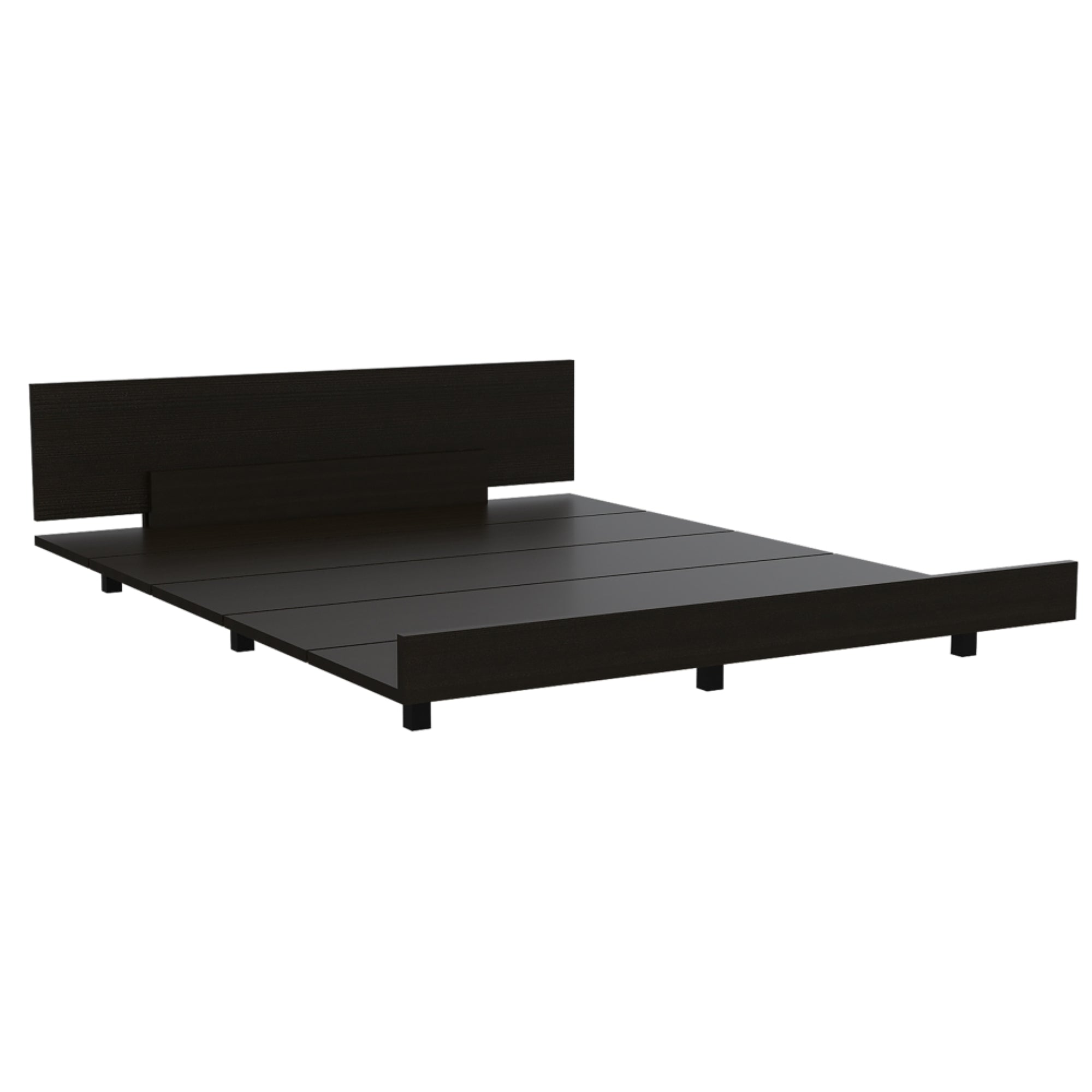 BASE DE CAMA KAIA 2 PLAZAS WENGUE Y MIEL 51X160X212 CM - 3