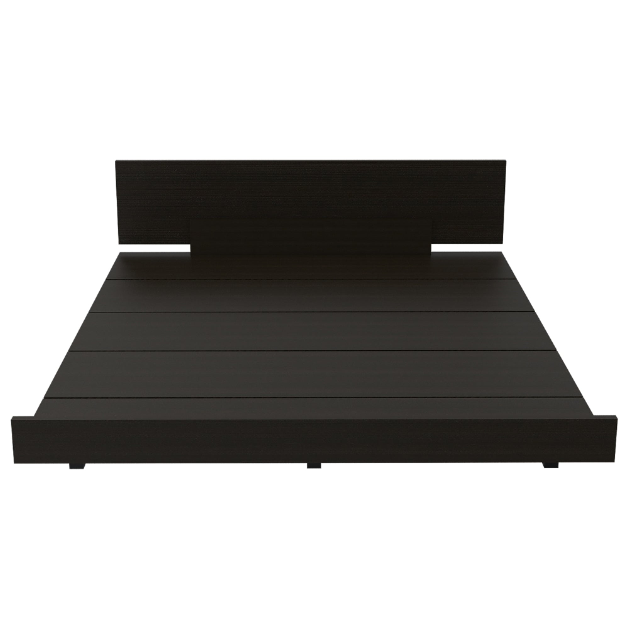 BASE DE CAMA KAIA 2 PLAZAS WENGUE Y MIEL 51X160X212 CM - 4