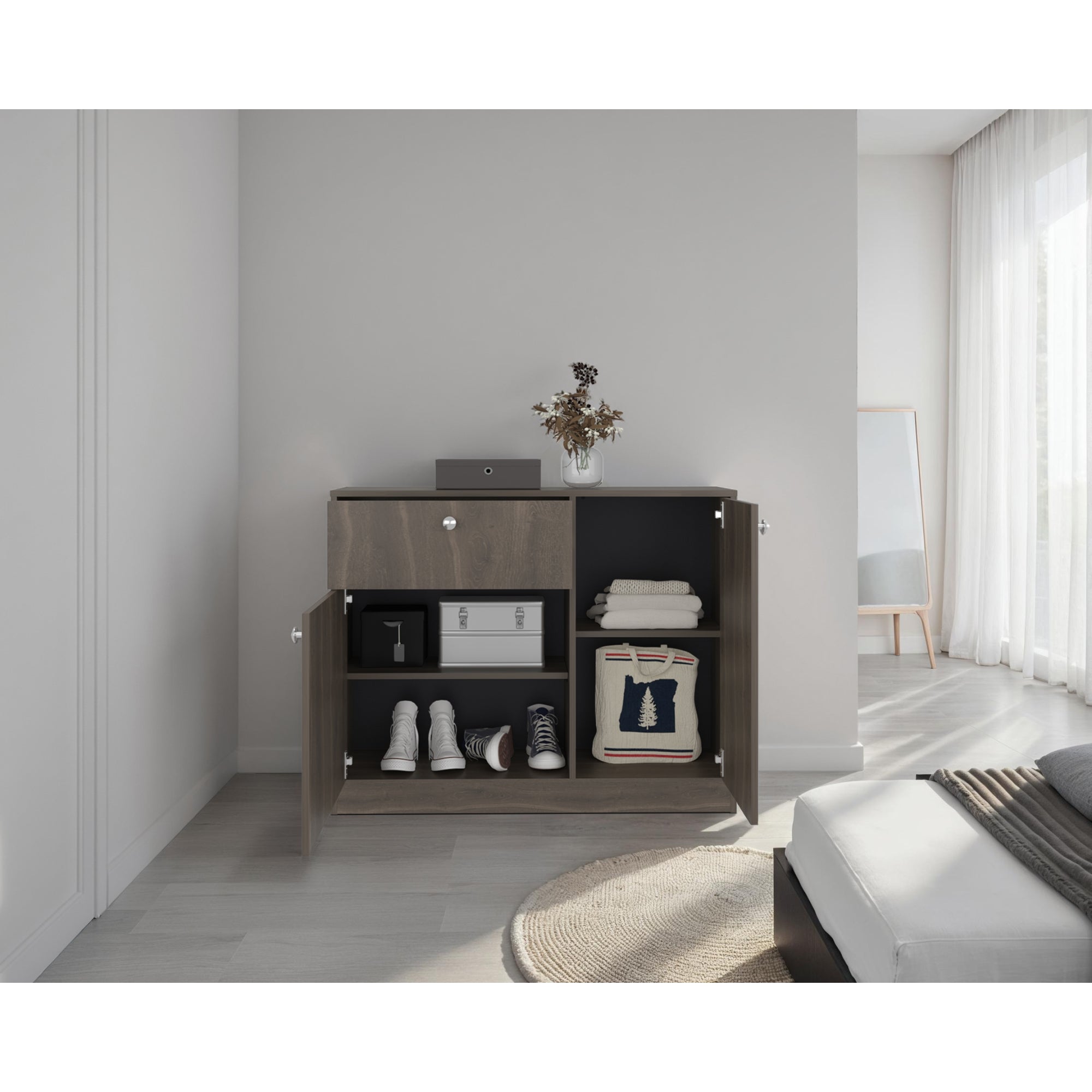 COMODA PRAGA 1 CAJON 2 PUERTAS MILAN 80X100X30,2 CM - 6