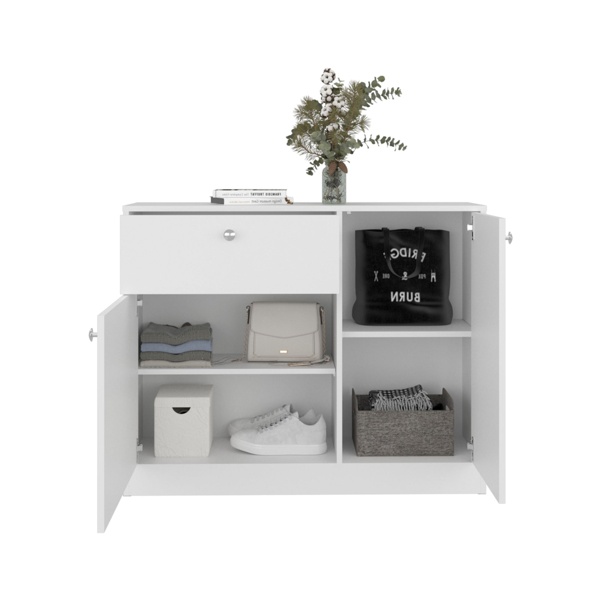 COMODA PRAGA 1 CAJON 2 PUERTAS BLANCO 80X100X30,2 CM - 2