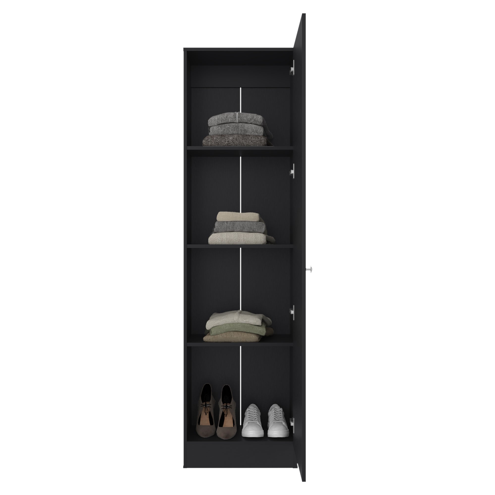 CLOSET PRAGA 1 PUERTA CON ESPEJO WENGUE 180,1X49,1X30,2 CM - 2