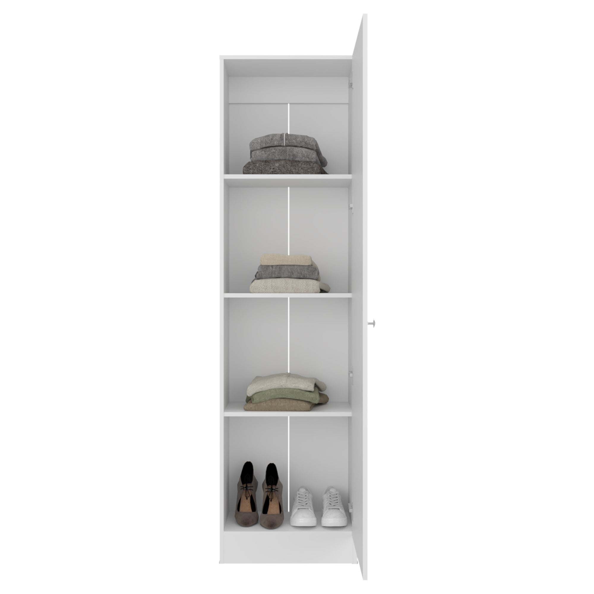 CLOSET PRAGA 1 PUERTA CON ESPEJO BLANCO 180,1X49,1X30,2 CM - 2