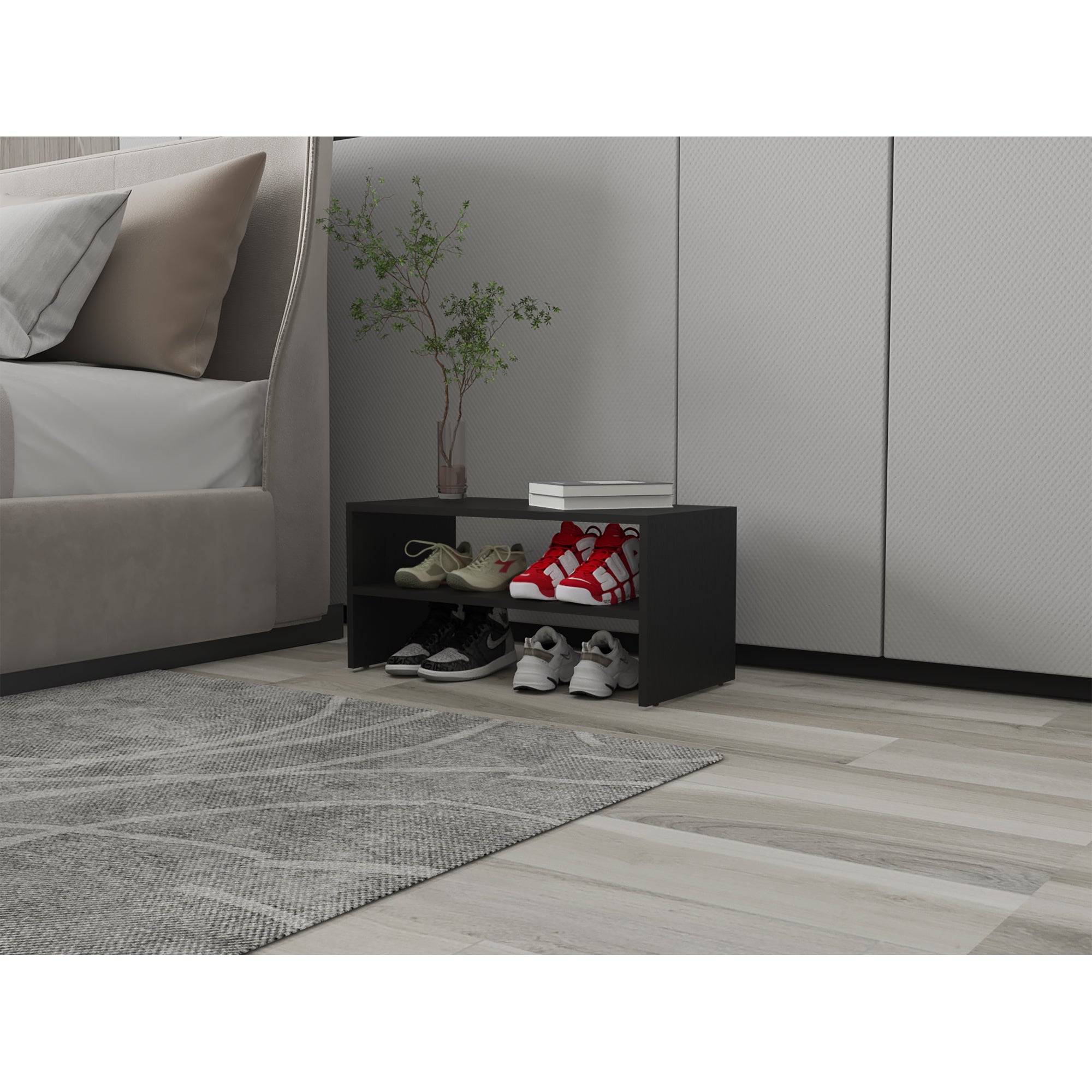 MODULO ZAPATERO Z-72 APILABLE NEGRO 34,9X72X34,1 CM - 5