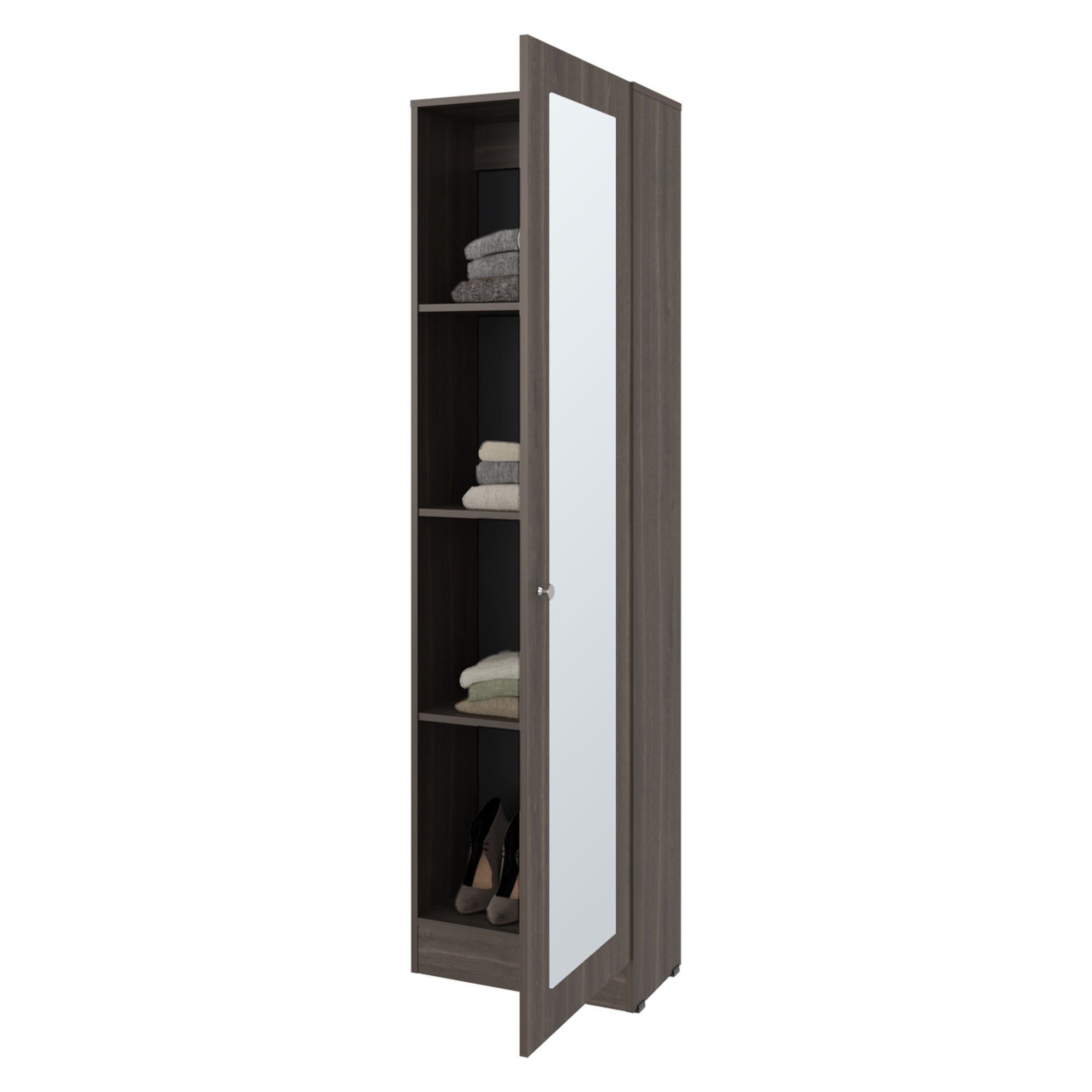 CLOSET PRAGA 1 PUERTA CON ESPEJO MILAN 180,1X49,1X30,2 CM - 1