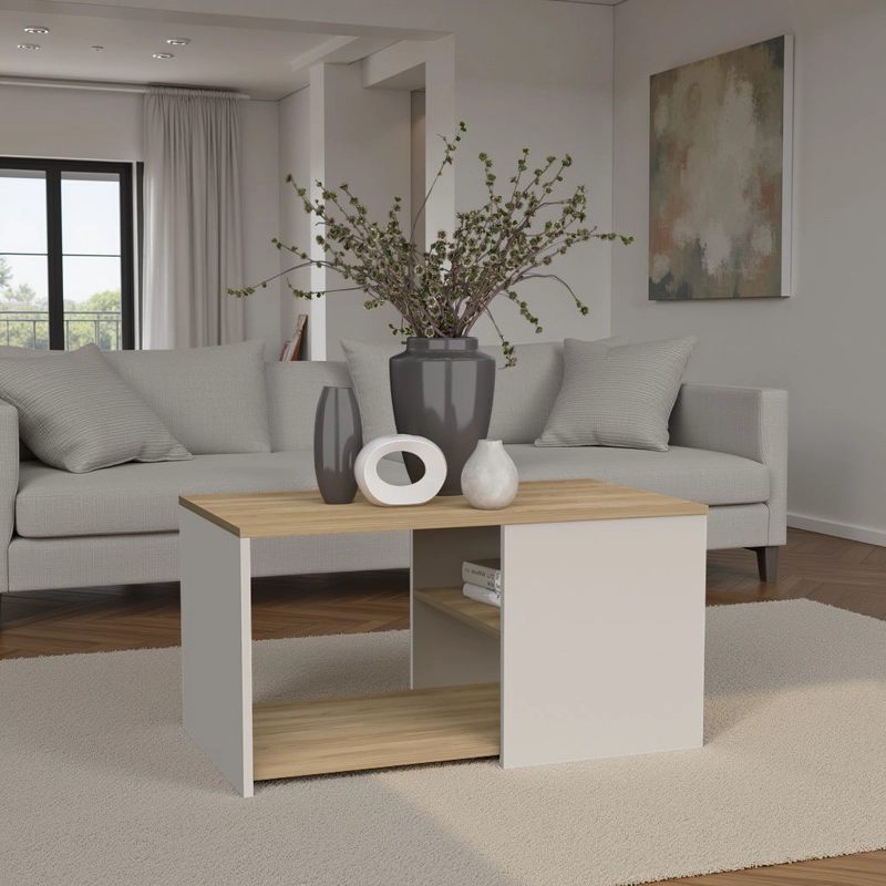 MESA DE CENTRO ADEL CAPRI Y FRESNO EUROPEO 42,1X80,1X45,1 CM - 5