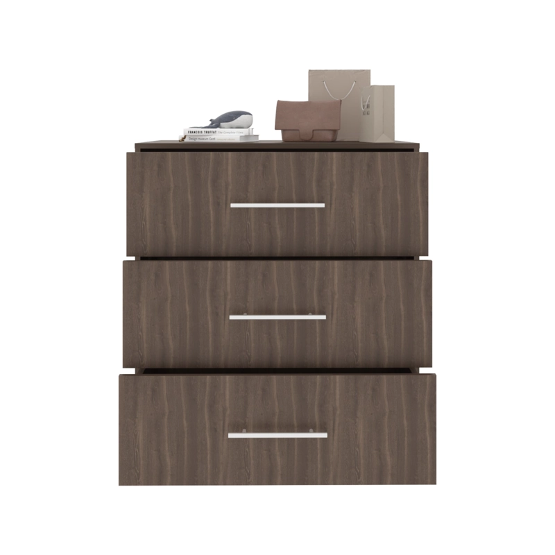 COMODA 3 CAJONES BIGAF 82,1X80X52,3 CM MILAN Y WENGUE - 4