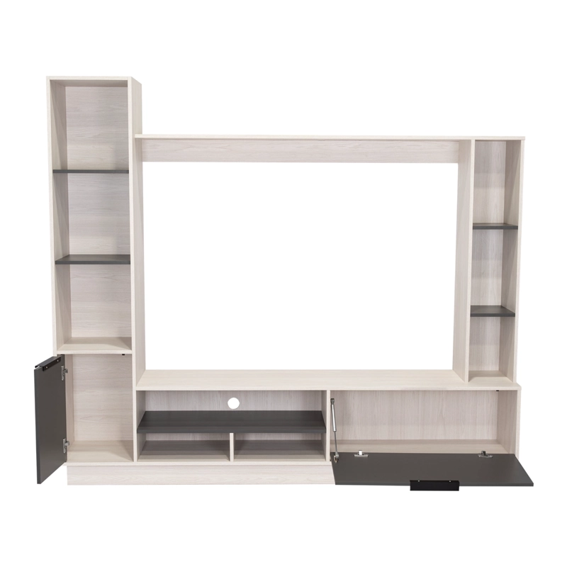 ESTANTE TV 60' MARSELLA NIEBLA Y PLOMO 176.8X202X35 CM - 5
