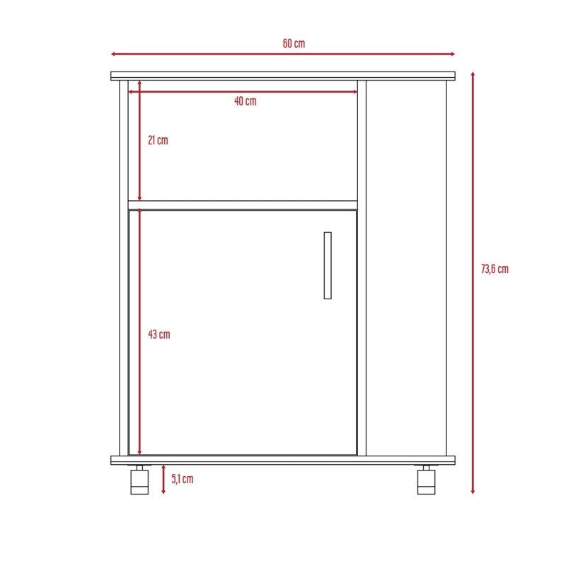 MUEBLE DE COCINA PARA MICROONDAS KIT BLANCO Y BELLOTA 73,6X60X40 CM - 7