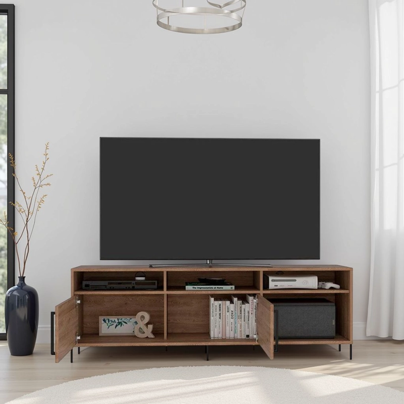 RACK DE TV 70' KAREV 2 PUERTAS MIEL 53,4X158,5X34,6 CM - 7