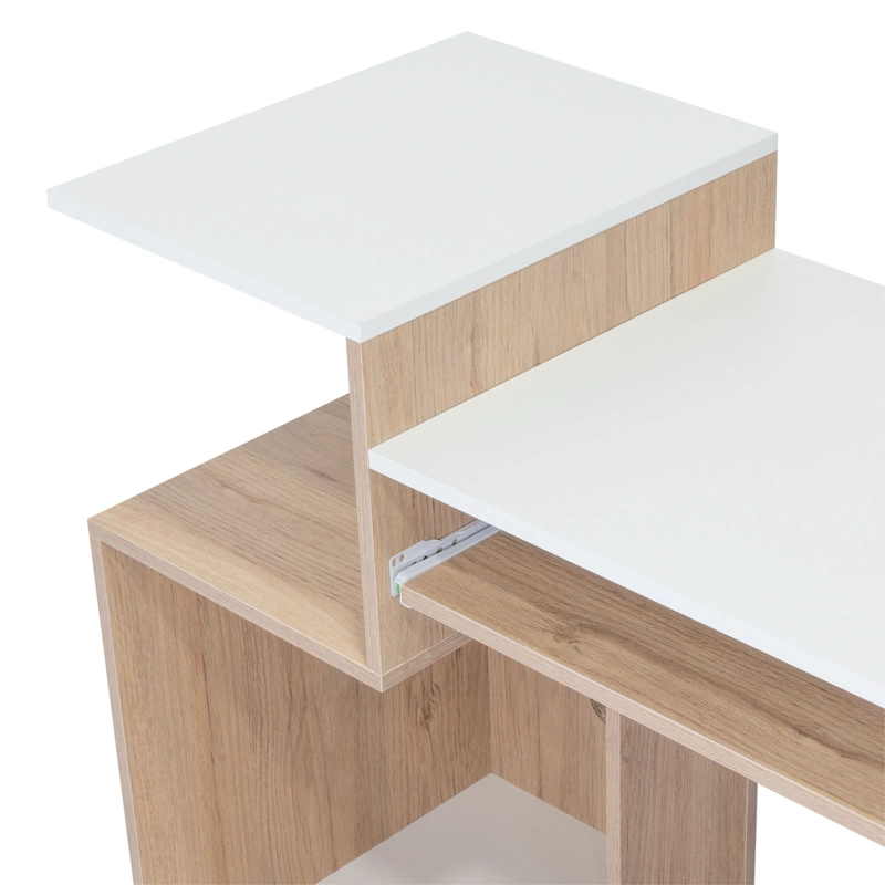 ESCRITORIO ATLANTER 81,5X120X46 CM ROVERE Y BLANCO - 2