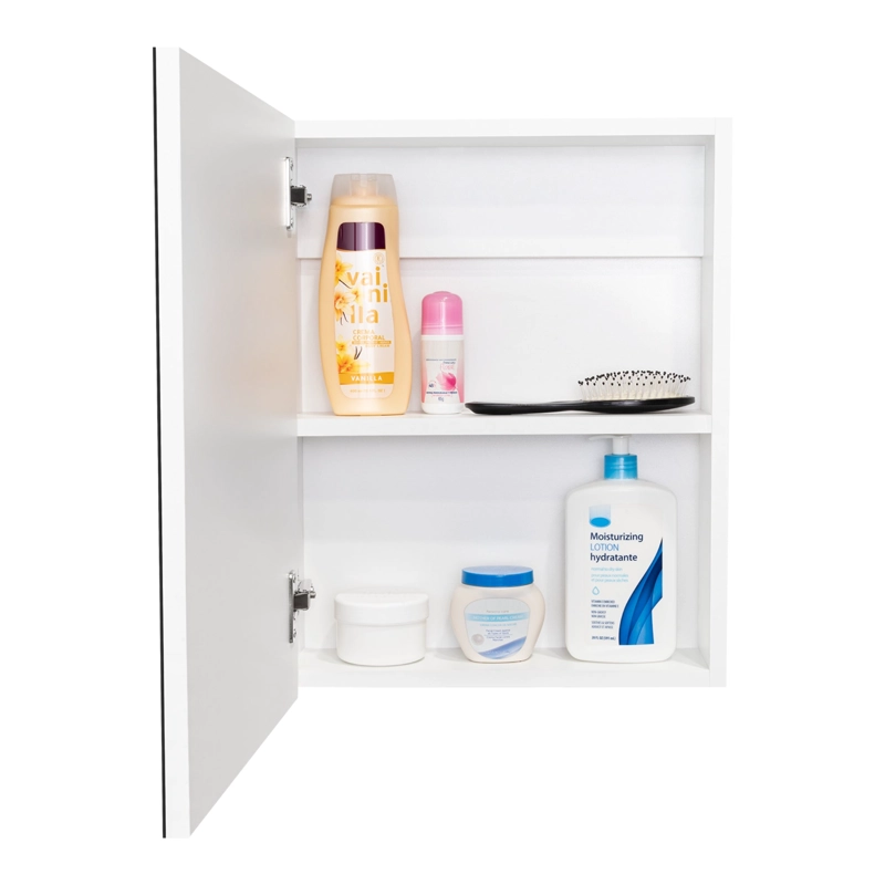 BOTIQUIN PARA BAÑO LUMO 50X40X12 CM BLANCO CON ESPEJO - 4
