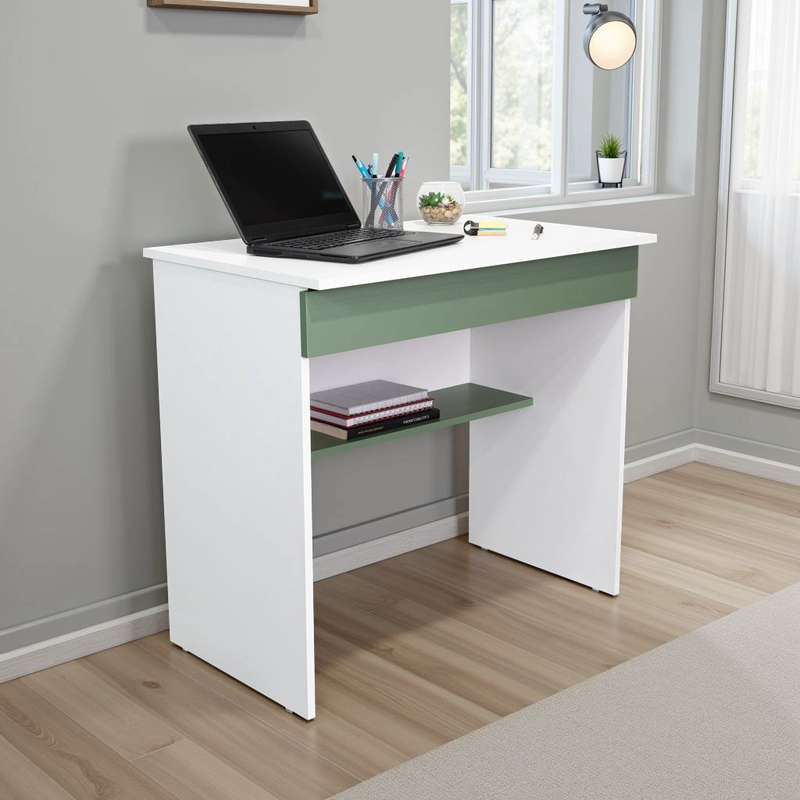 ESCRITORIO 1 CAJON OHIO 73X80X49,8 CM BLANCO Y AGAVE - 6