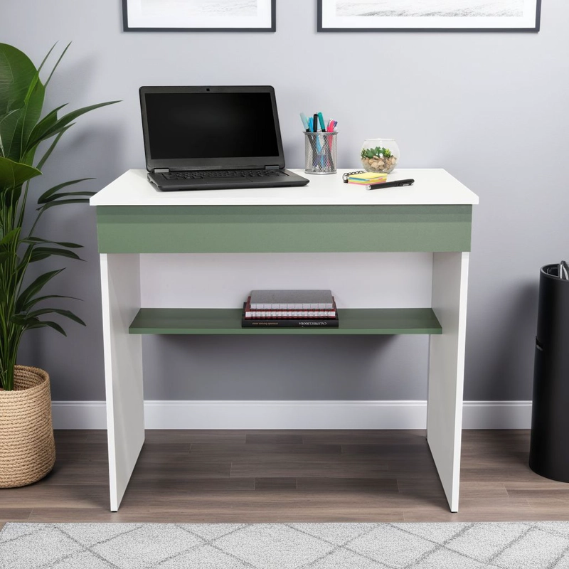 ESCRITORIO 1 CAJON OHIO 73X80X49,8 CM BLANCO Y AGAVE - 7